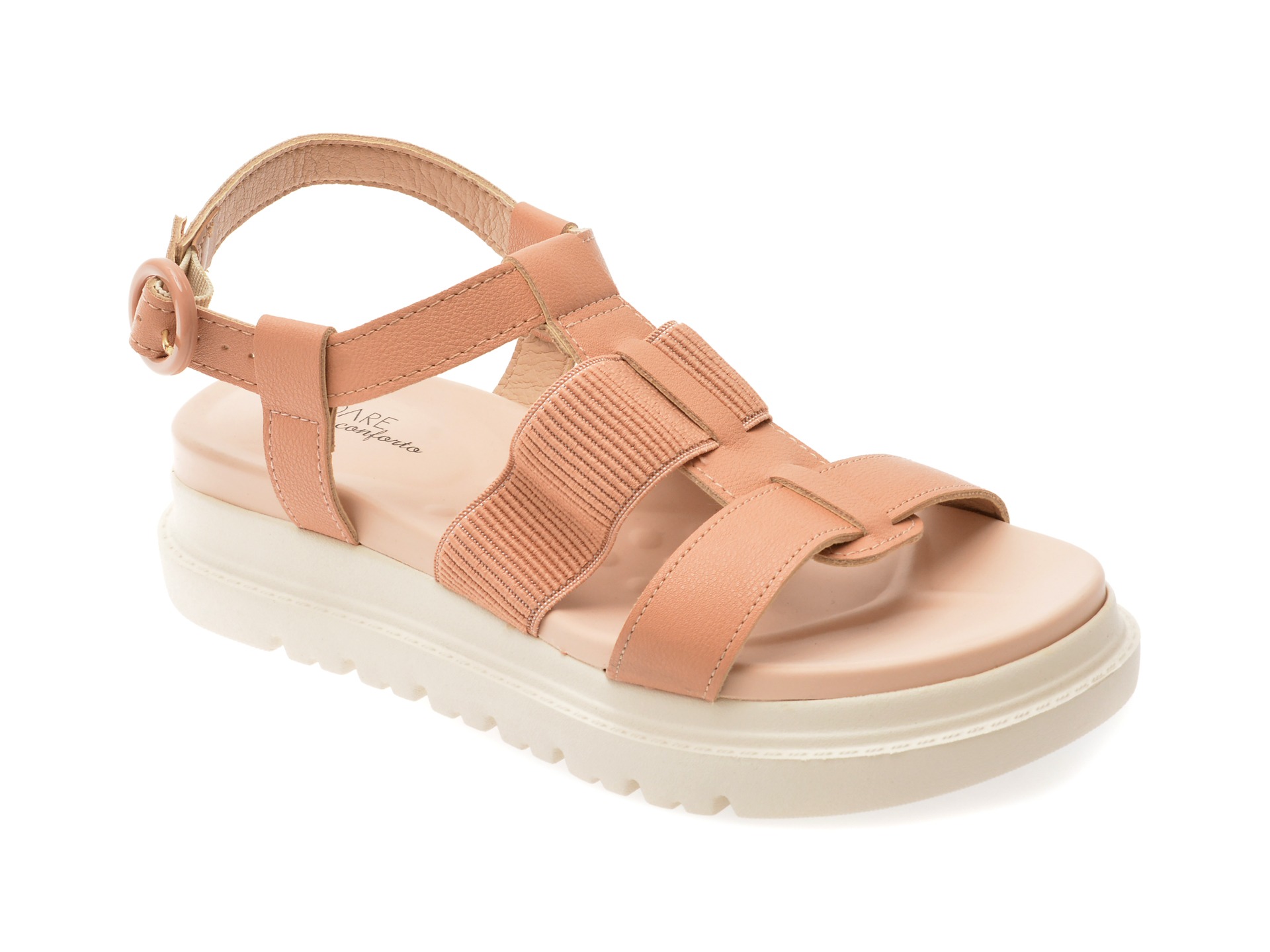 Sandale MODARE nude, 7200101, din piele ecologica 1 Sandale MODARE nude