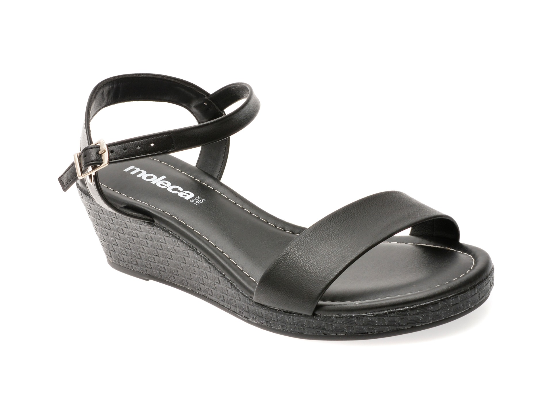 Sandale MOLECA negre, 5512102, din piele ecologica 1 Sandale MOLECA negre
