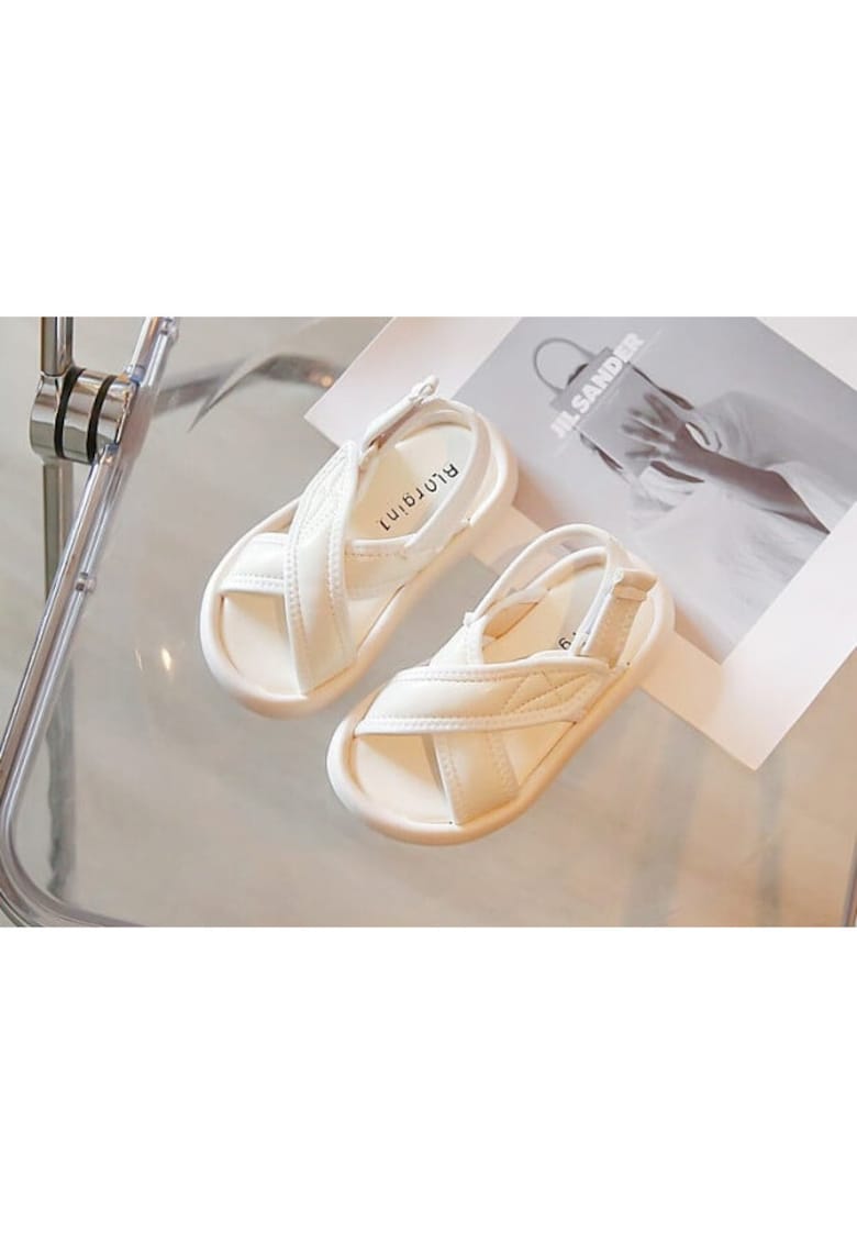 Sandale Model Anda - Uni - Casual - Piele ecologica - Fete - Alb 1 Sandale Model Anda - Uni - Casual - Piele ecologica - Fete - Alb