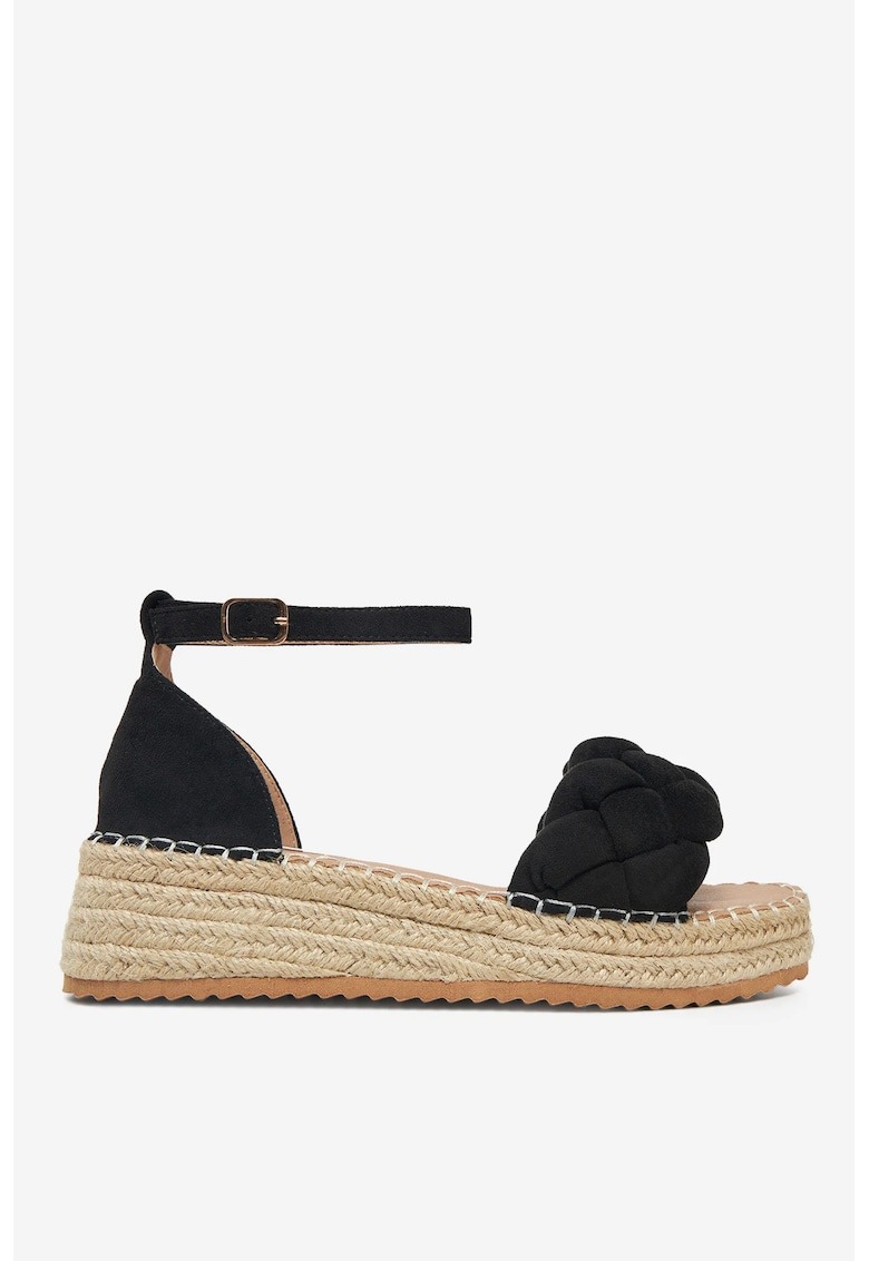 Sandale Negru - Material Textil 1 Sandale Negru - Material Textil