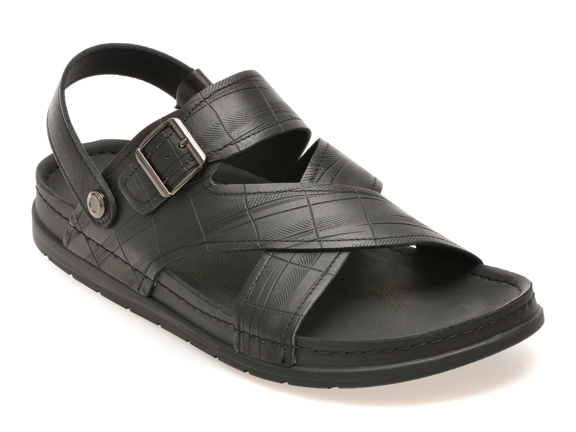 Sandale OTTER negre, 25098, din piele naturala 1 Sandale OTTER negre