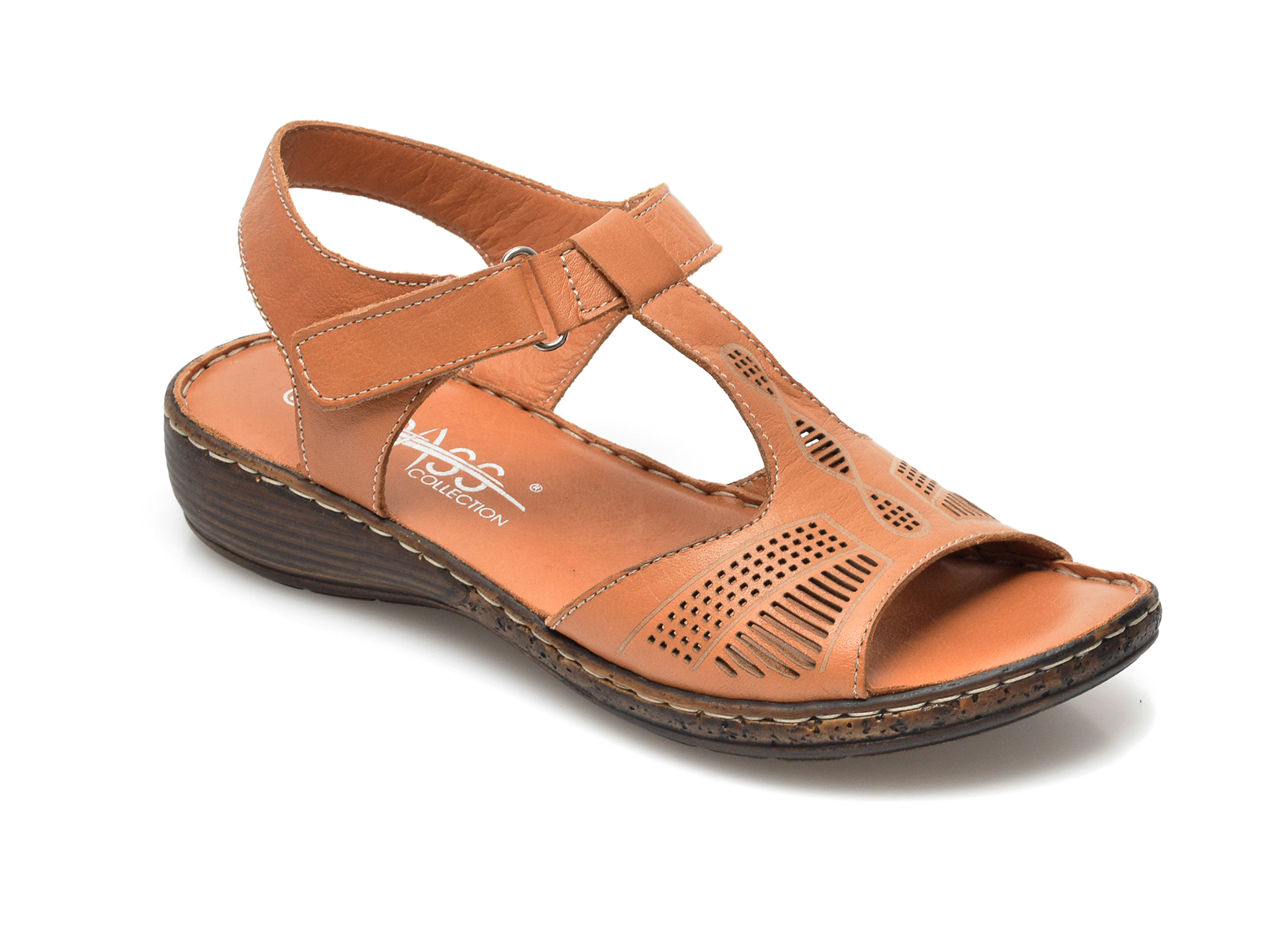 Sandale PASS COLLECTION maro, 671116, din piele naturala 1 Sandale PASS COLLECTION maro