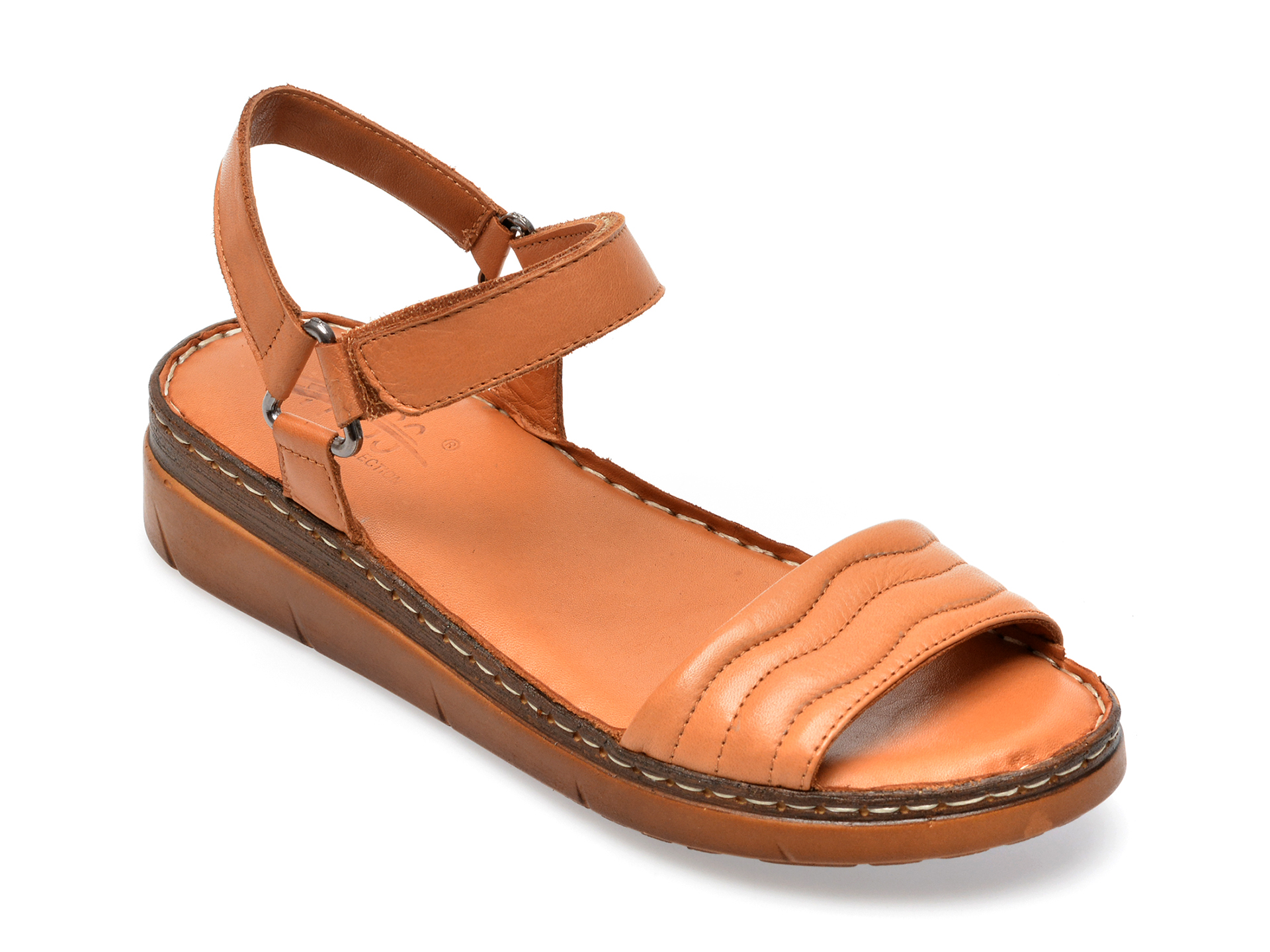 Sandale PASS COLLECTION maro, 808, din piele naturala 1 Sandale PASS COLLECTION maro