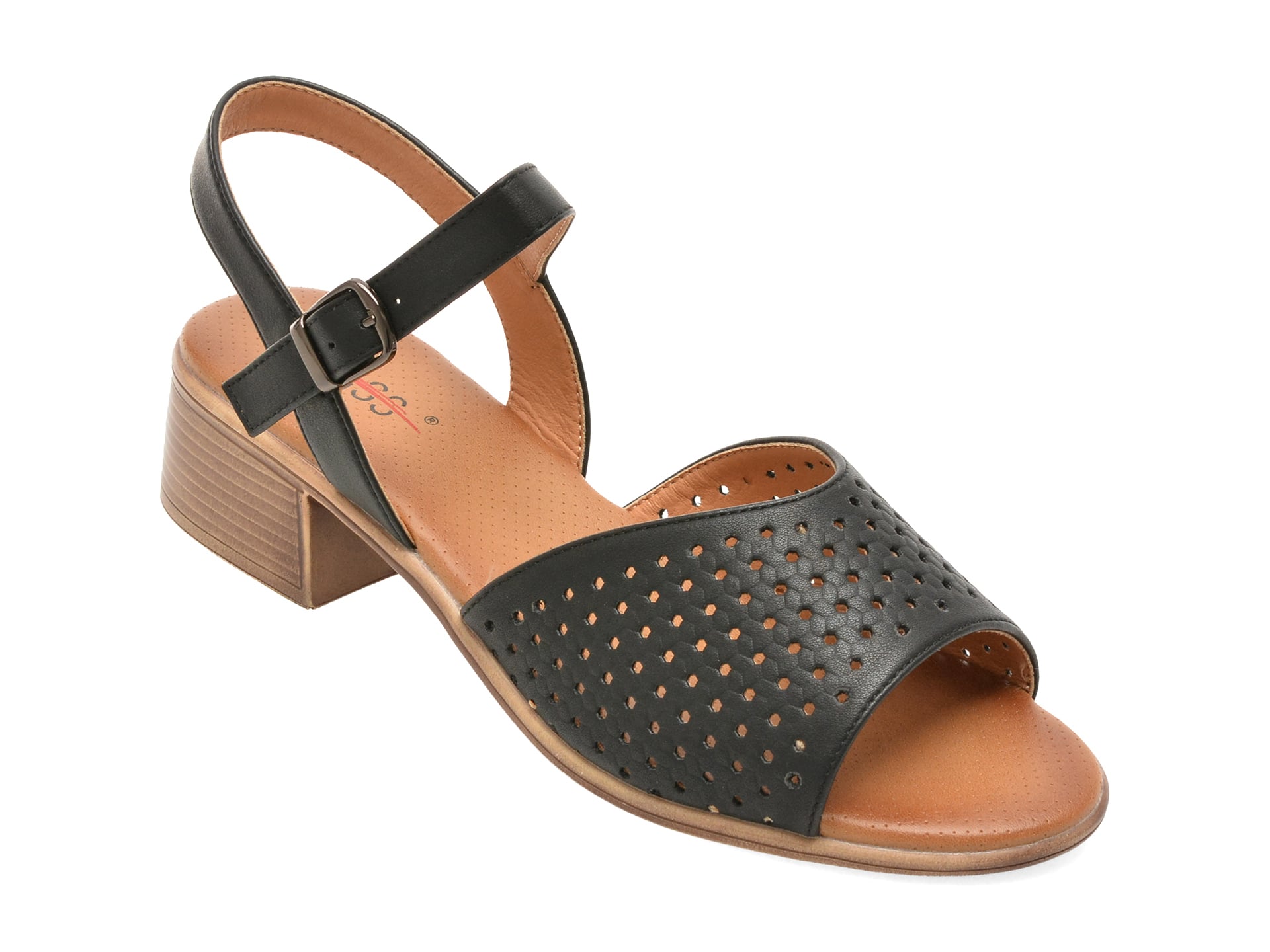 Sandale PASS COLLECTION negre, W160028, din piele naturala 1 Sandale PASS COLLECTION negre