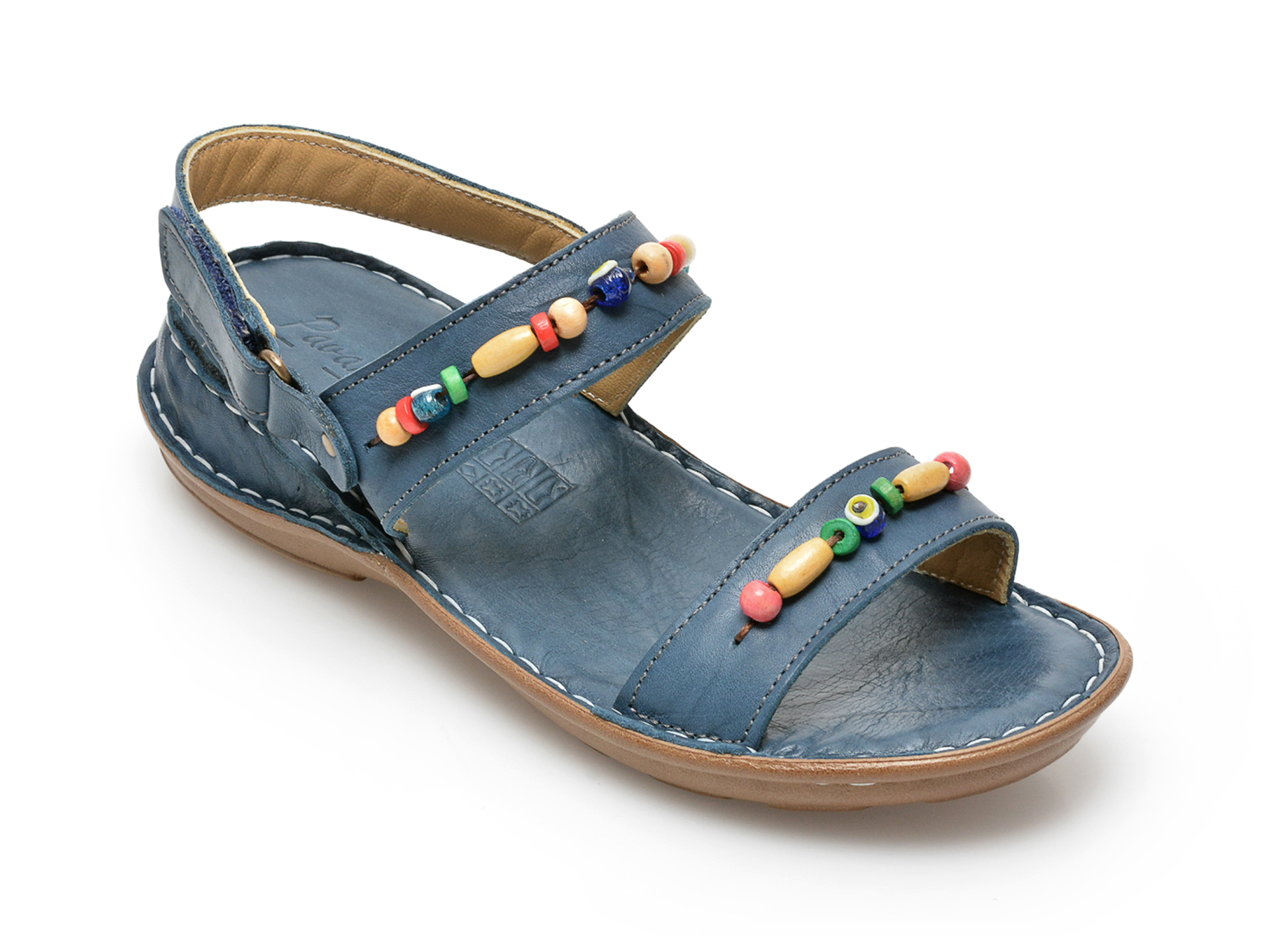 Sandale PAVARELLA albastre, 303, din piele naturala 1 Sandale PAVARELLA albastre