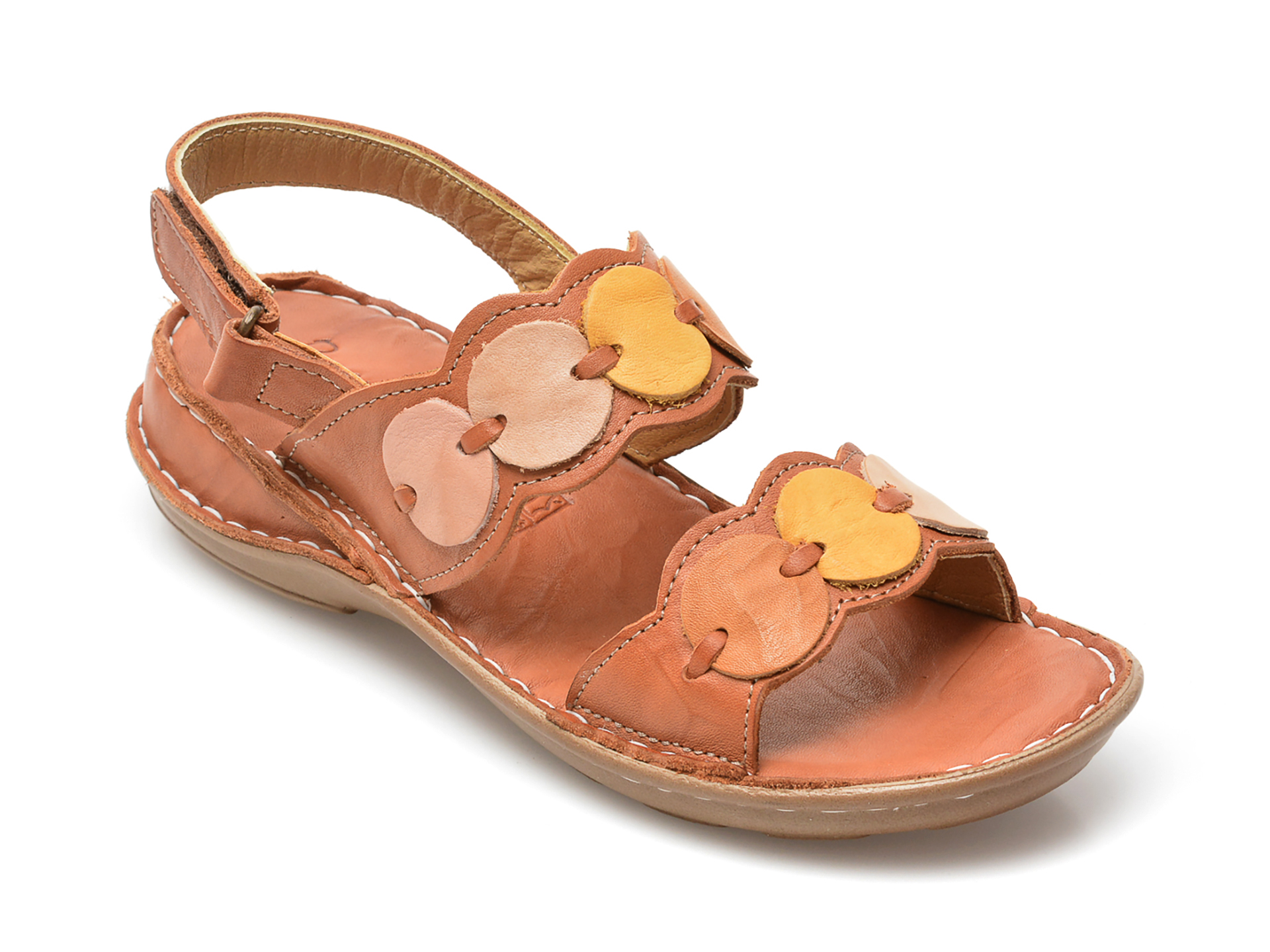 Sandale PAVARELLA maro, 3001433, din piele naturala 1 Sandale PAVARELLA maro