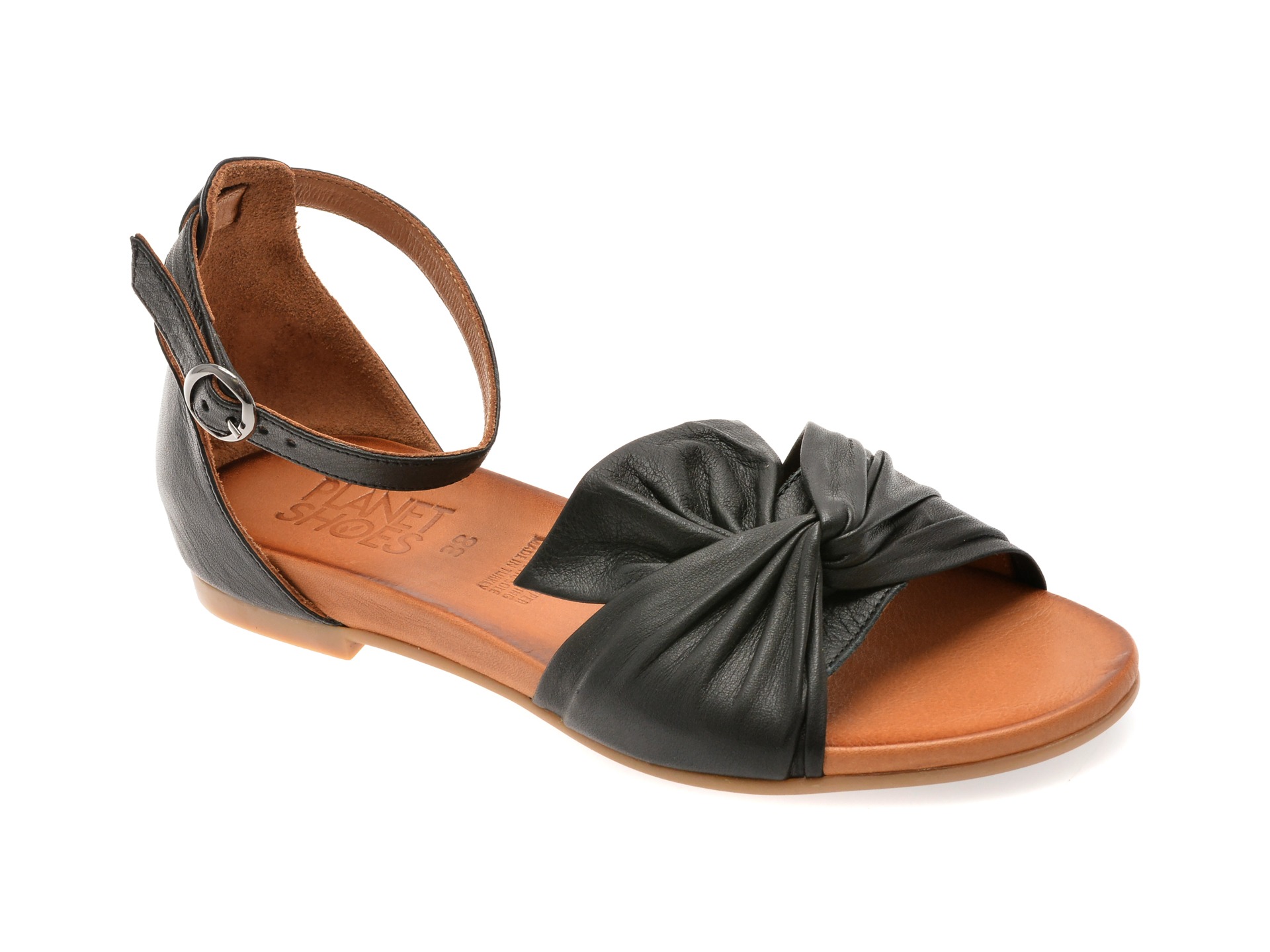 Sandale PLANET negre, 300711, din piele naturala 1 Sandale PLANET negre