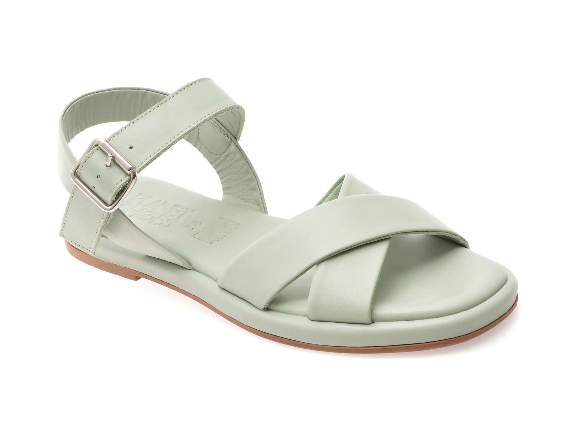 Sandale PLANET verzi, 243658, din piele naturala 1 Sandale PLANET verzi