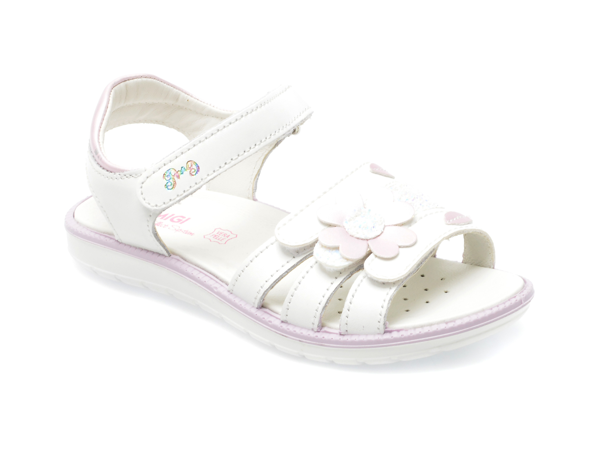 Sandale PRIMIGI albe, 38841, din piele naturala 1 Sandale PRIMIGI albe