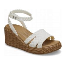 Sandale Pe Koturnie Femei -  Brooklyn Woven Ankle Strap 209994 Wedge - Alb