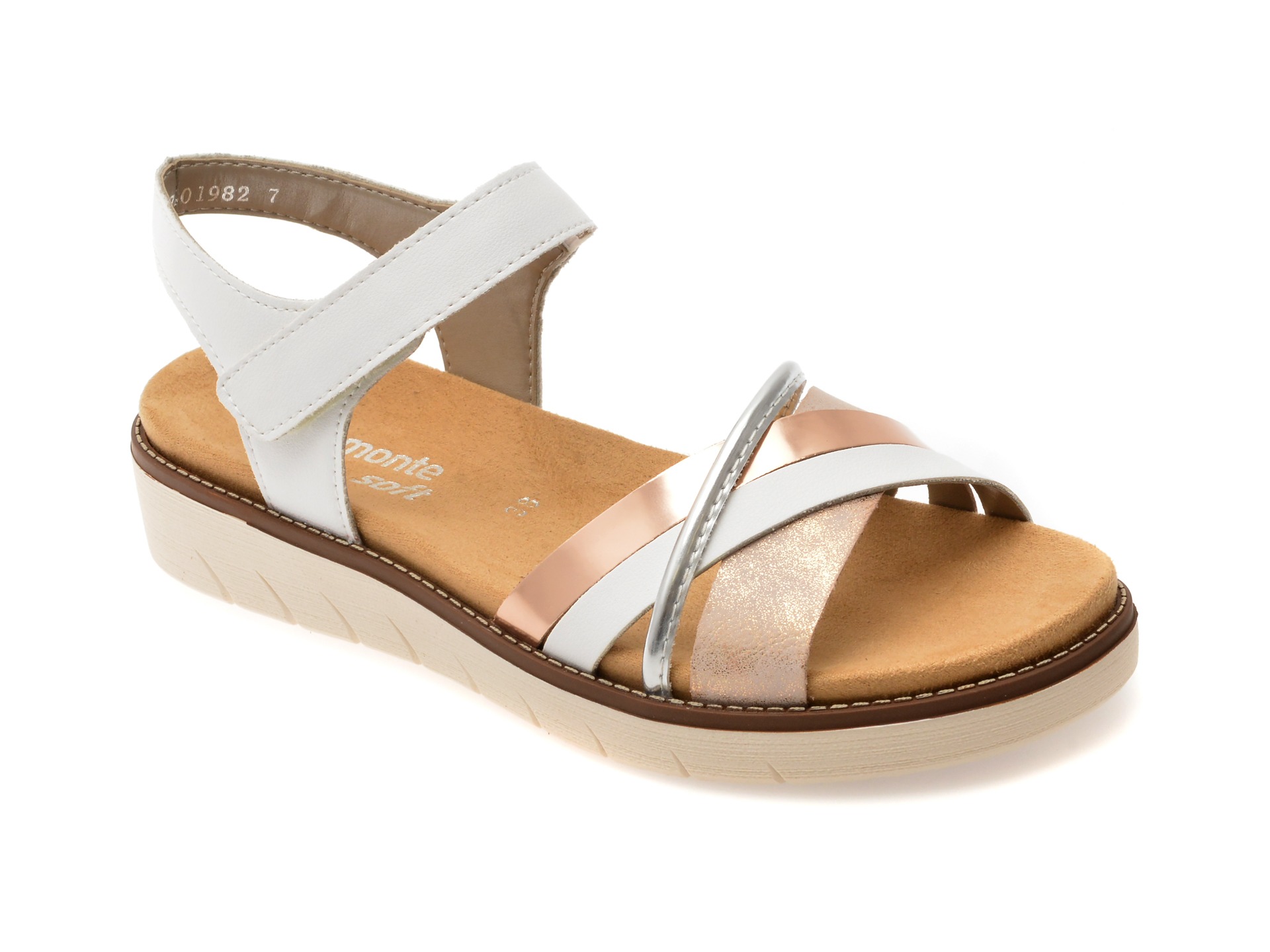 Sandale REMONTE albe, D2058, din piele ecologica 1 Sandale REMONTE albe