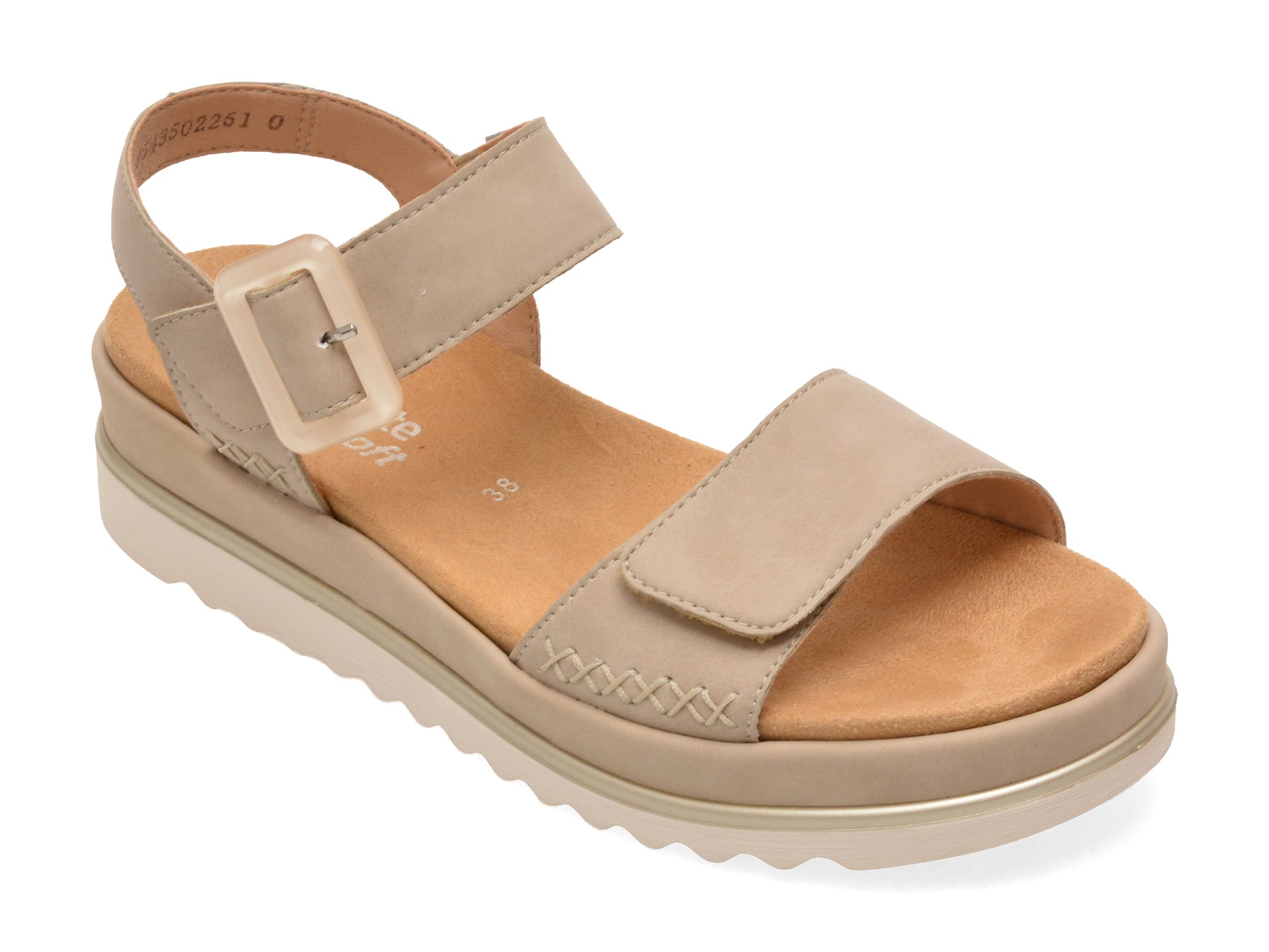 Sandale REMONTE bej, D3P53, din piele naturala 1 Sandale REMONTE bej