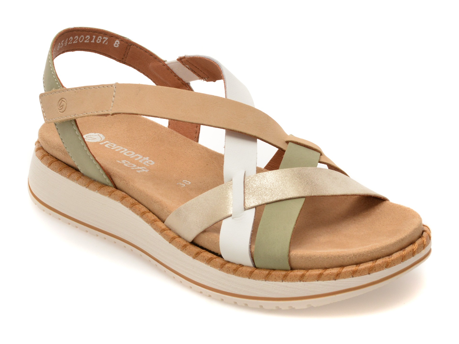 Sandale REMONTE multicolor, D3J53, din piele naturala 1 Sandale REMONTE multicolor