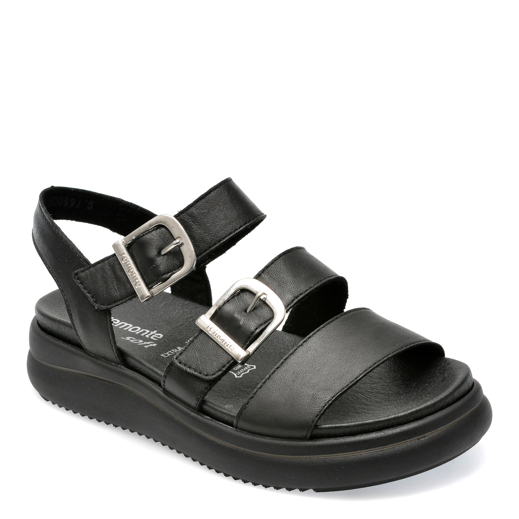 Sandale REMONTE negre, D0L50, din piele naturala 1 Sandale REMONTE negre