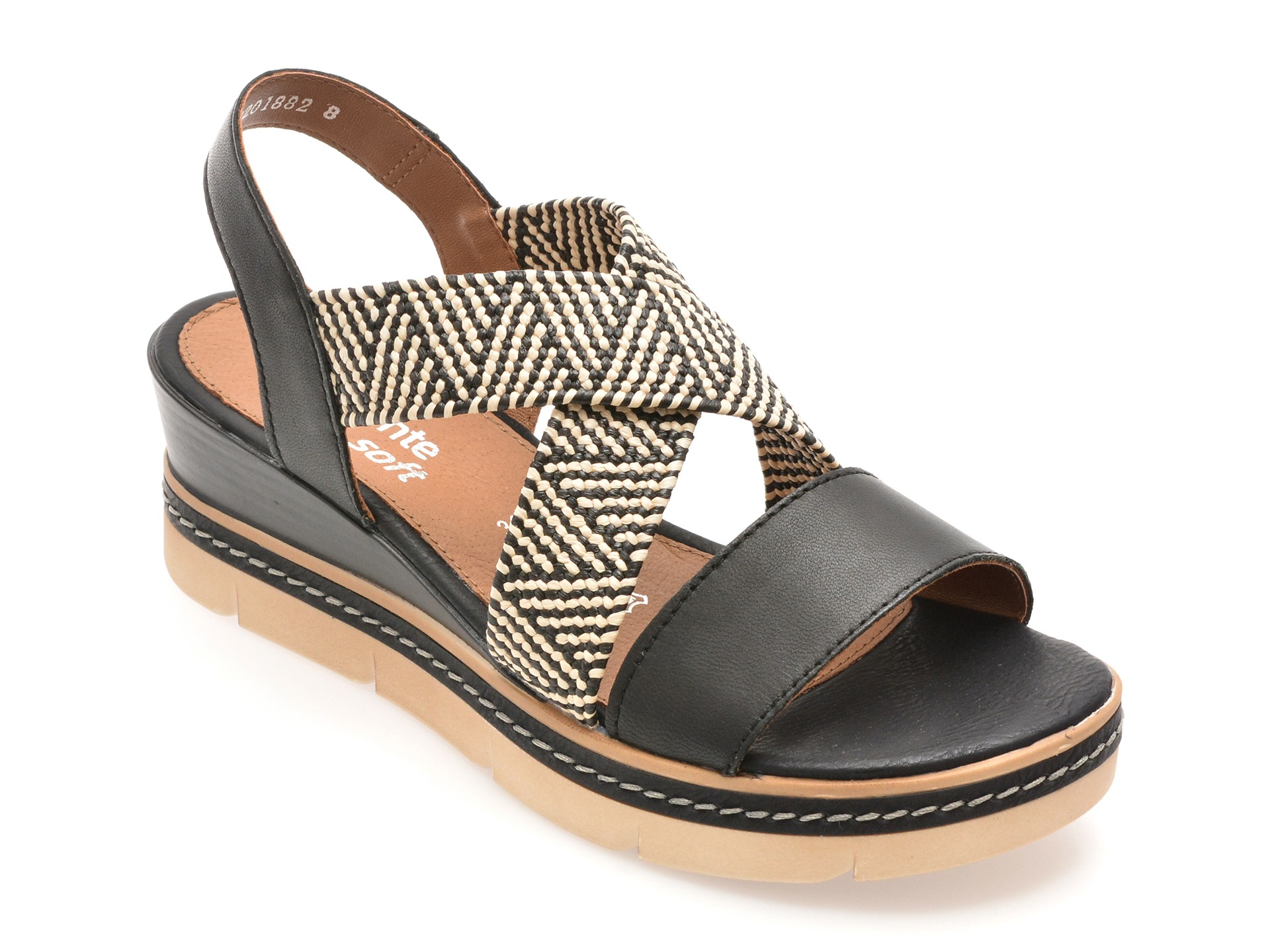 Sandale REMONTE negre, D2L54, din piele naturala 1 Sandale REMONTE negre