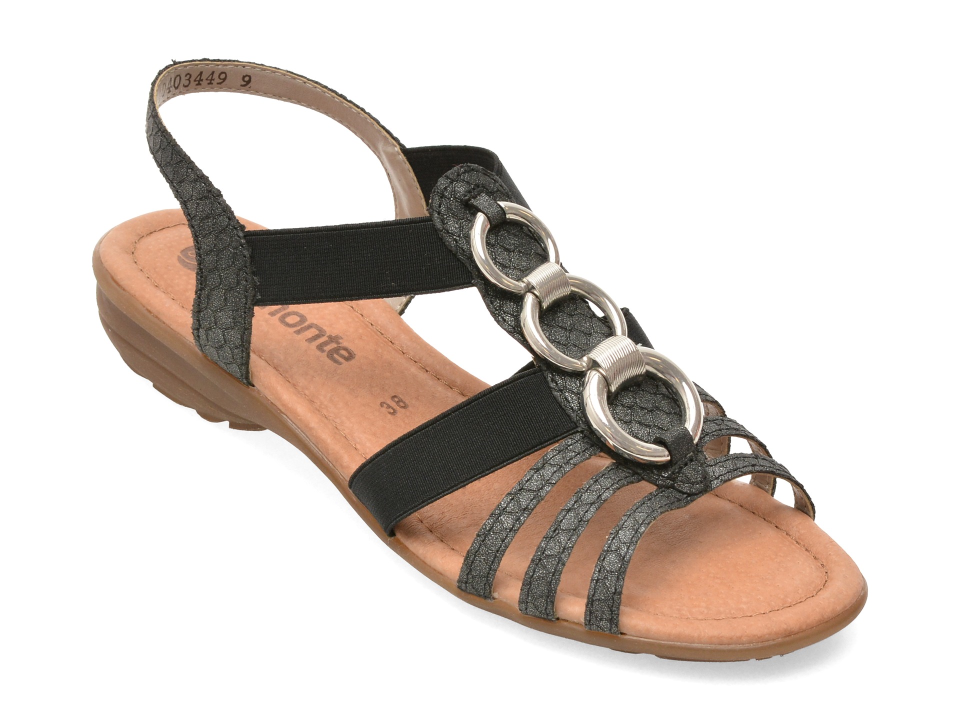 Sandale REMONTE negre, R3605, din piele ecologica 1 Sandale REMONTE negre