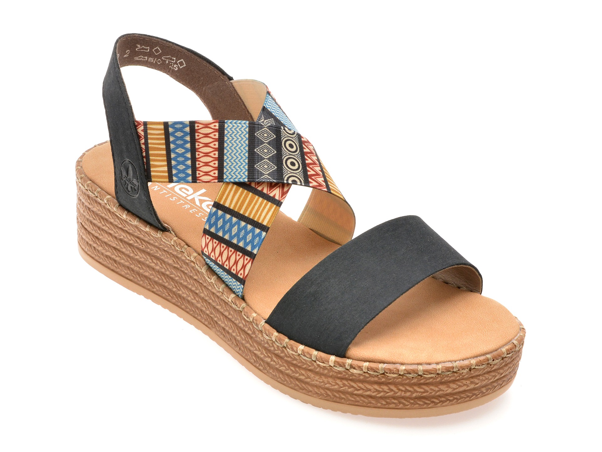 Sandale RIEKER bleumarin, V4551, din piele ecologica 1 Sandale RIEKER bleumarin