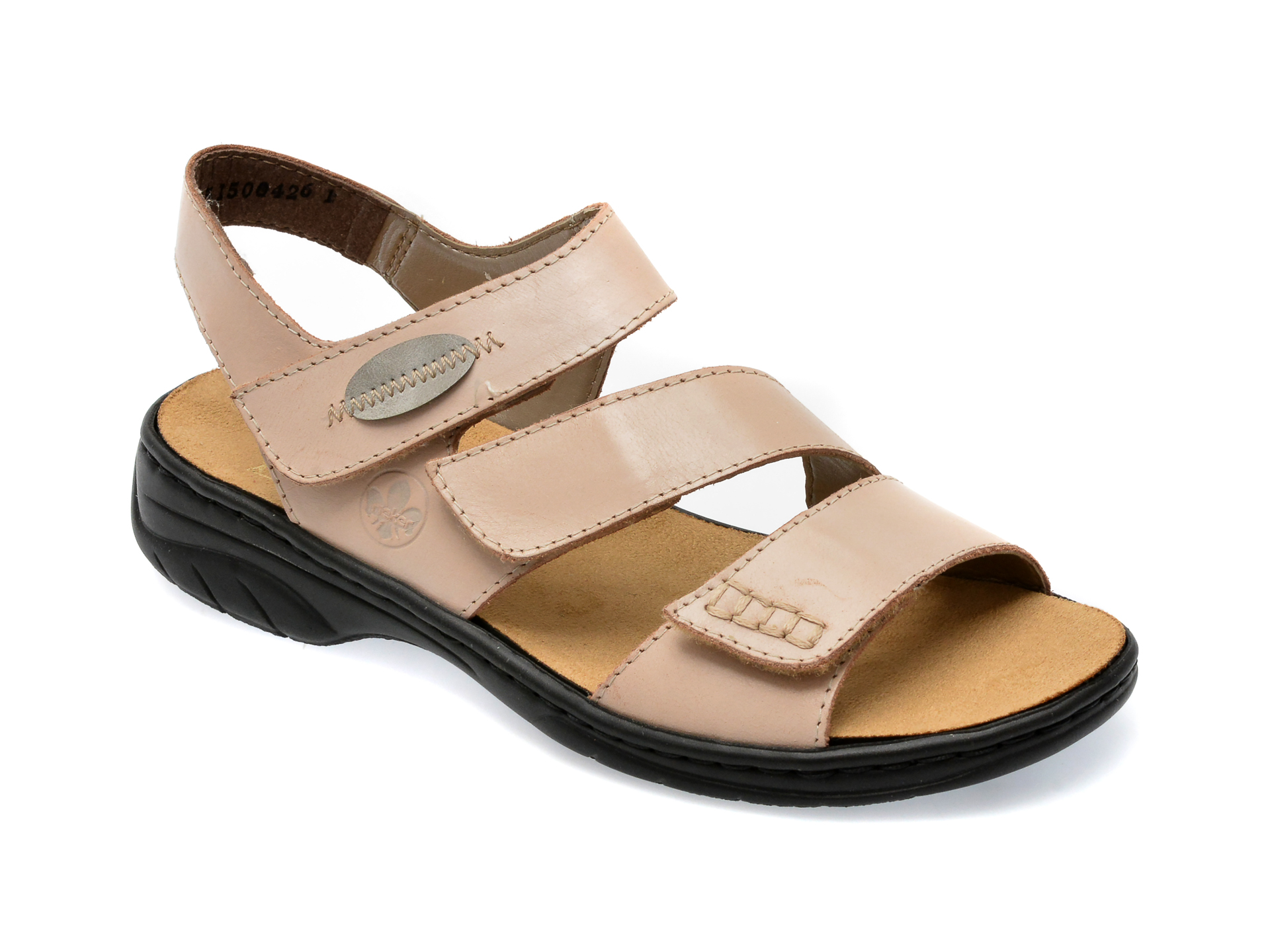 Sandale RIEKER gri, 64573, din piele naturala 1 Sandale RIEKER gri