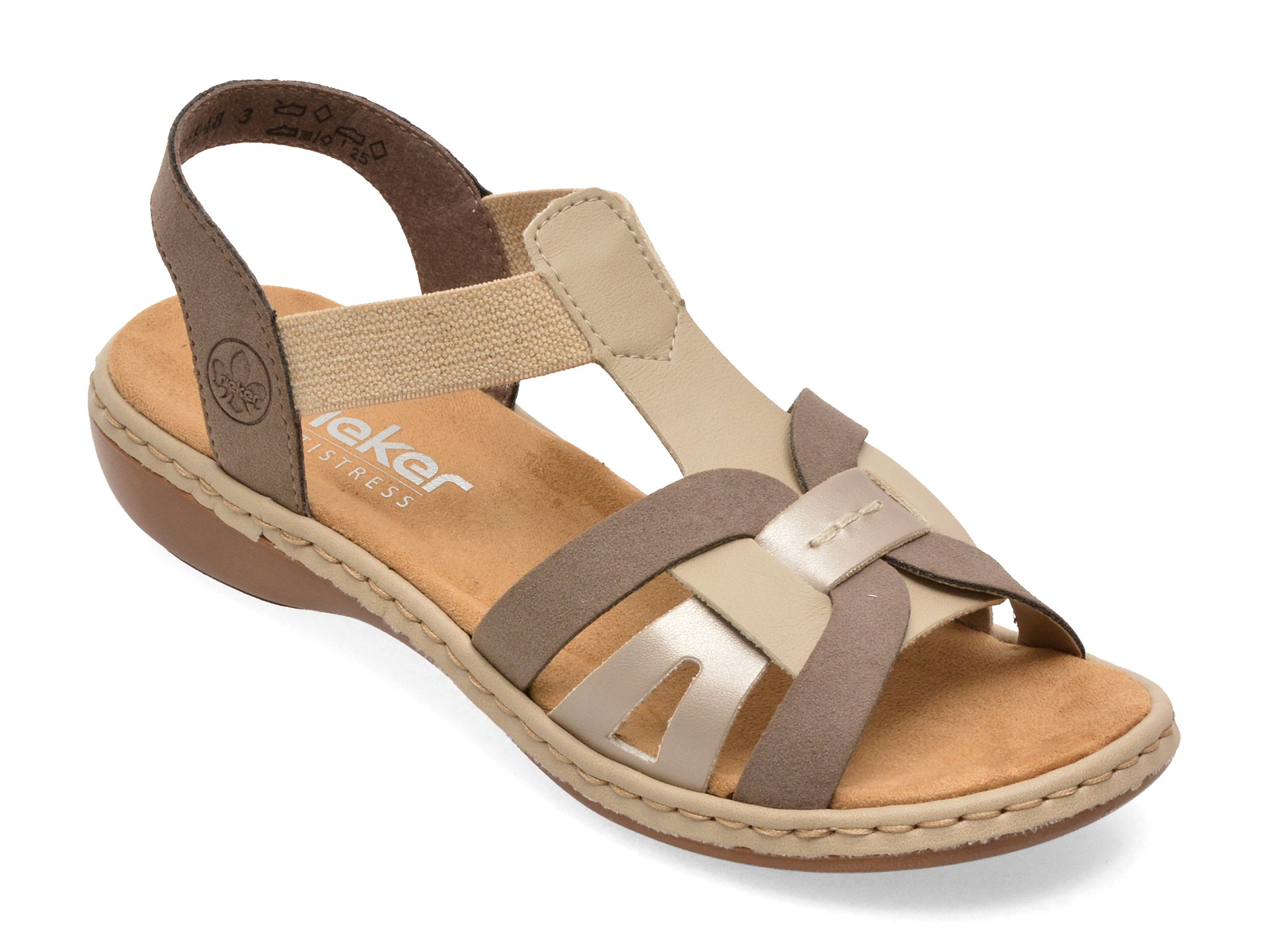 Sandale RIEKER gri, 65918, din piele ecologica 1 Sandale RIEKER gri