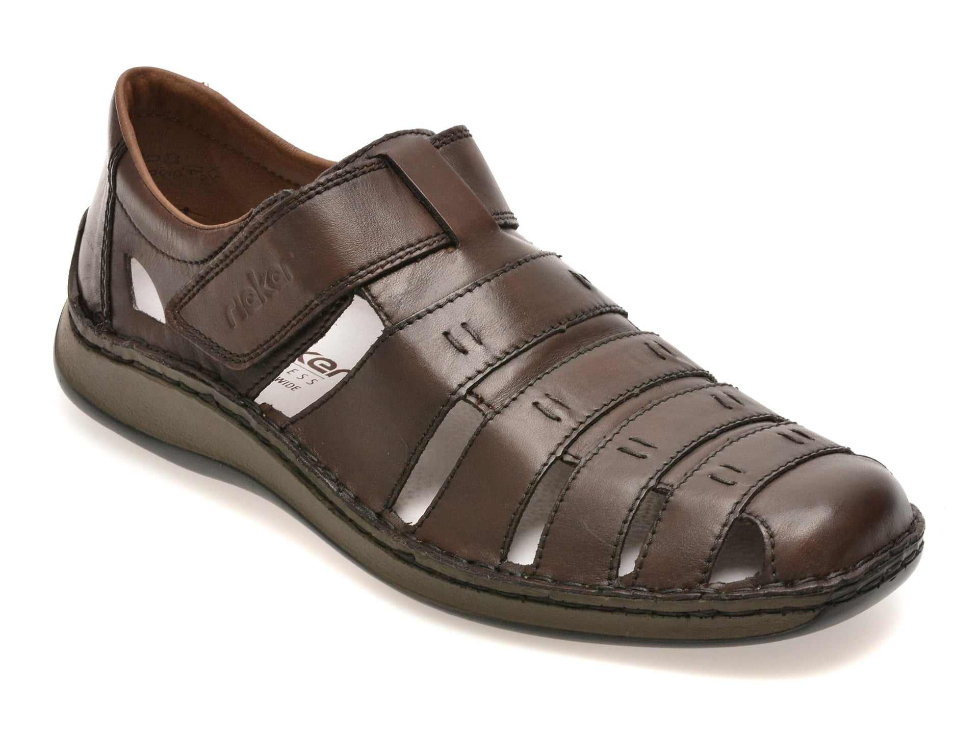 Sandale RIEKER maro, 5279, din piele naturala 1 Sandale RIEKER maro