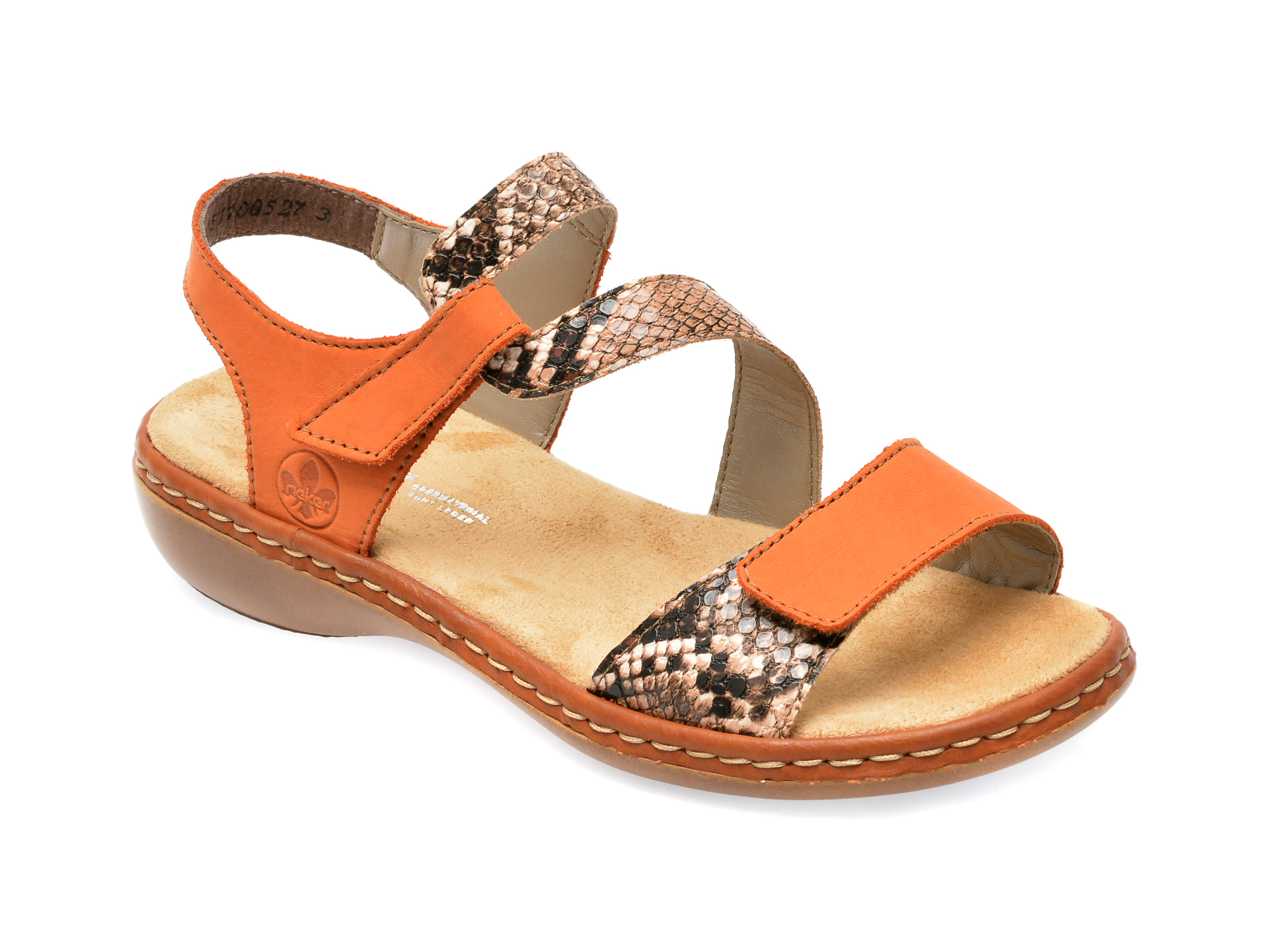 Sandale RIEKER maro, 659C7, din piele naturala 1 Sandale RIEKER maro