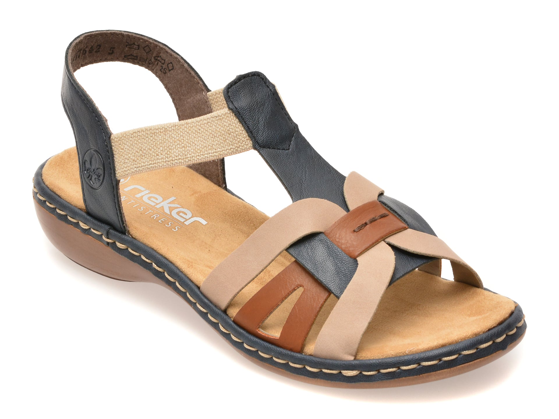 Sandale RIEKER multicolor, 65918, din piele ecologica 1 Sandale RIEKER multicolor