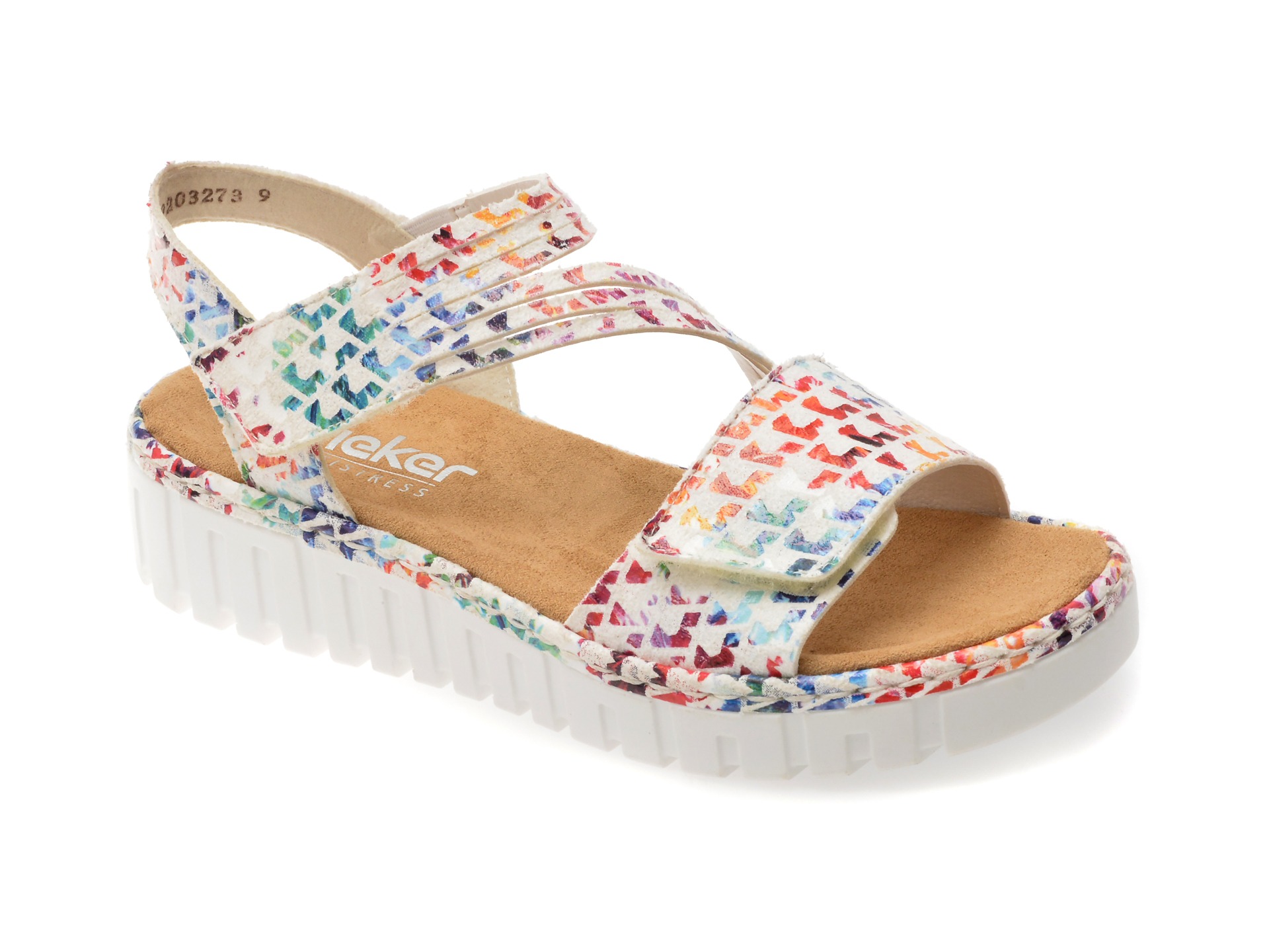 Sandale RIEKER multicolor, V1364, din material textil 1 Sandale RIEKER multicolor