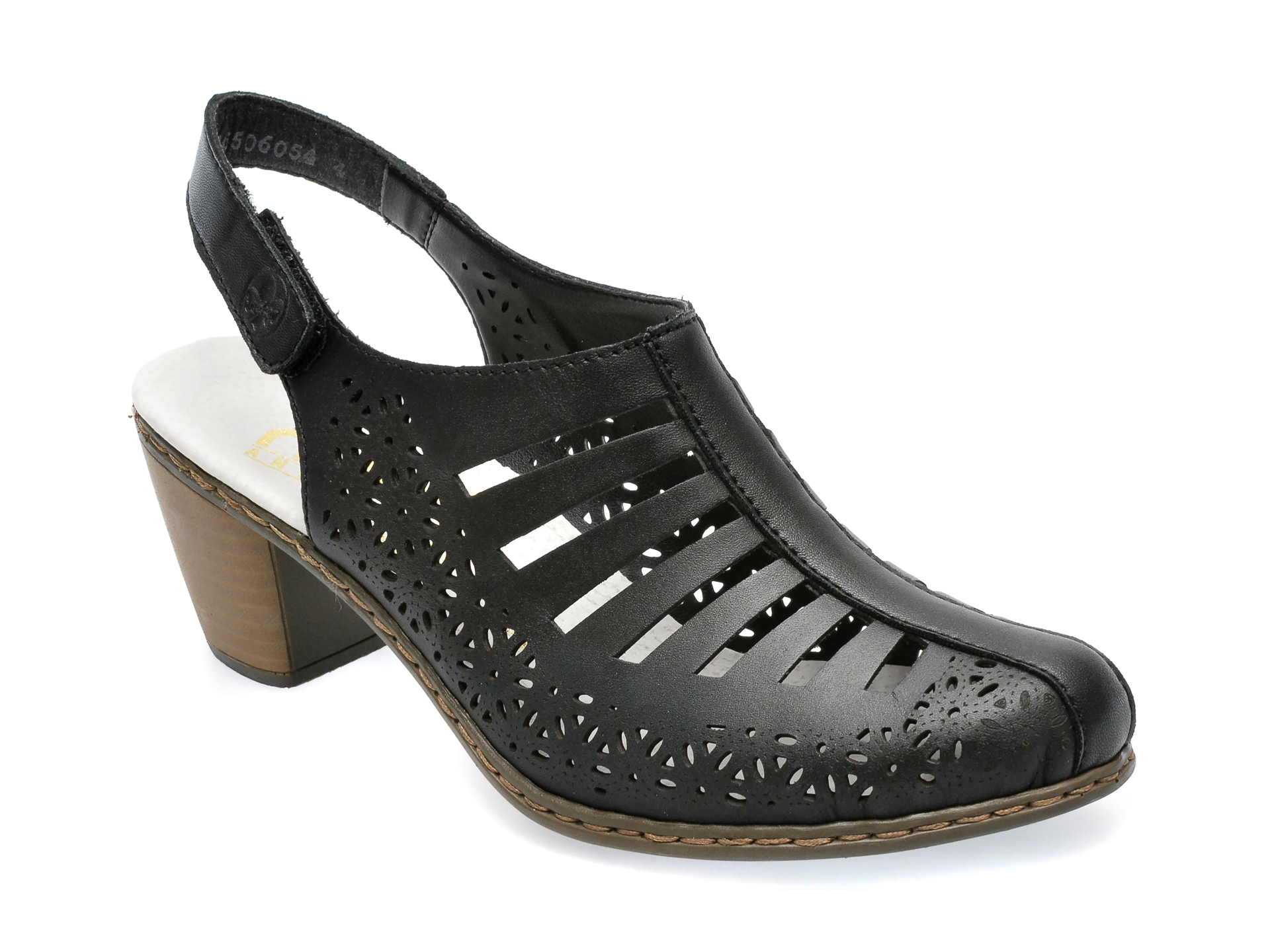 Sandale RIEKER negre, 40959, din piele naturala 1 Sandale RIEKER negre