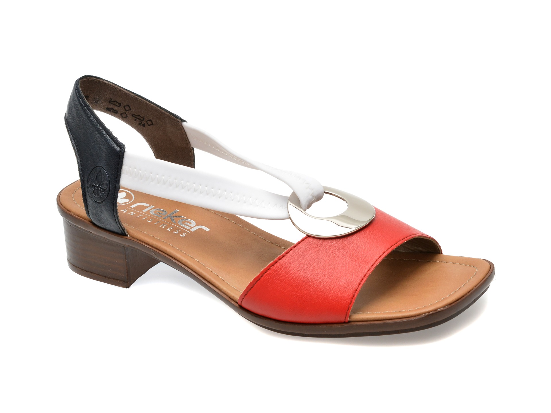 Sandale RIEKER rosii, 62662, din piele ecologica 1 Sandale RIEKER rosii