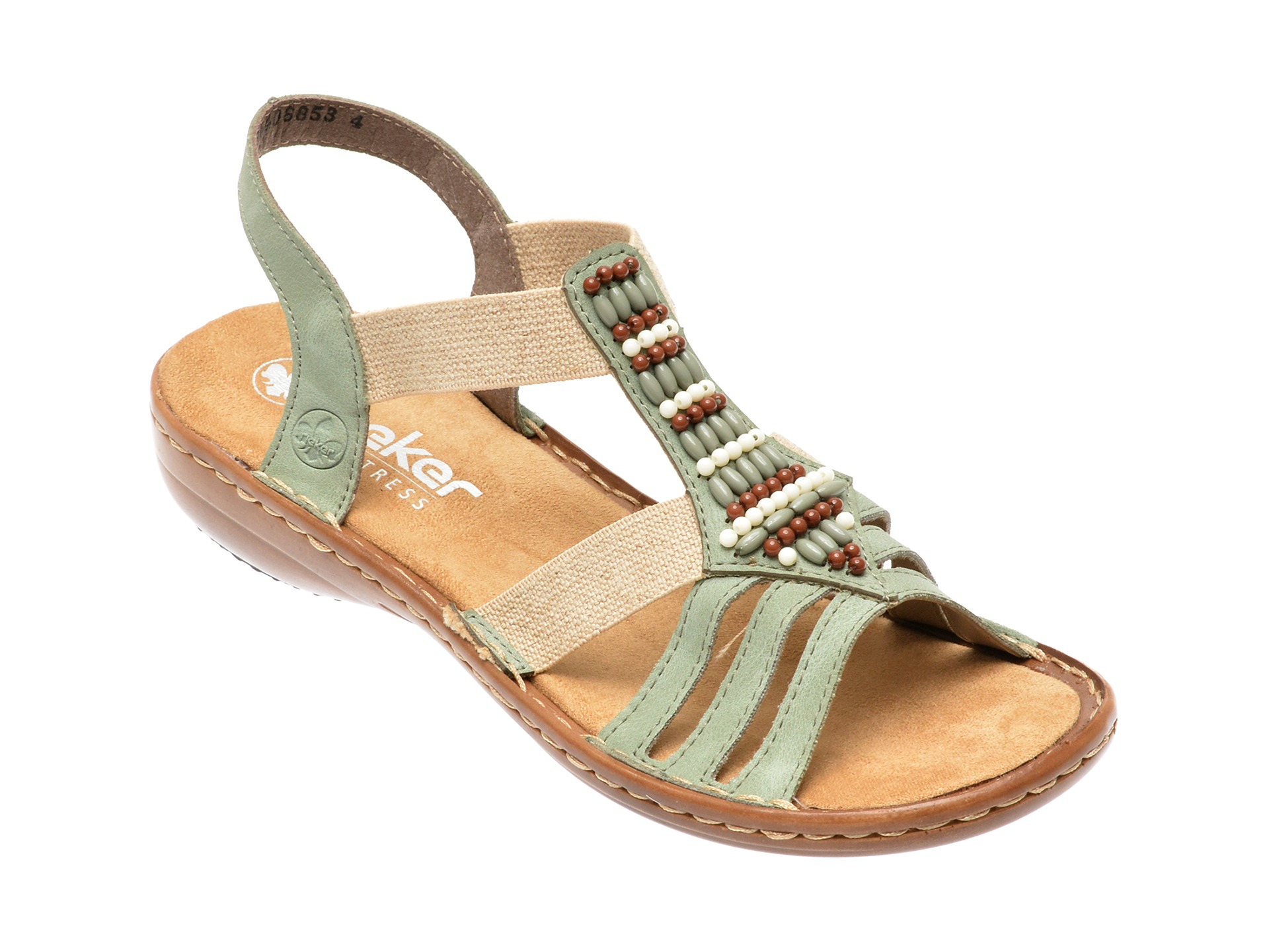 Sandale RIEKER verzi, 60851, din piele ecologica 1 Sandale RIEKER verzi