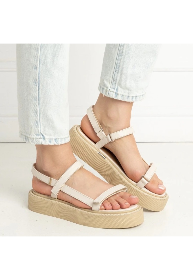 Sandale - Rieti - Piele naturala Bej 1 Sandale - Rieti - Piele naturala Bej