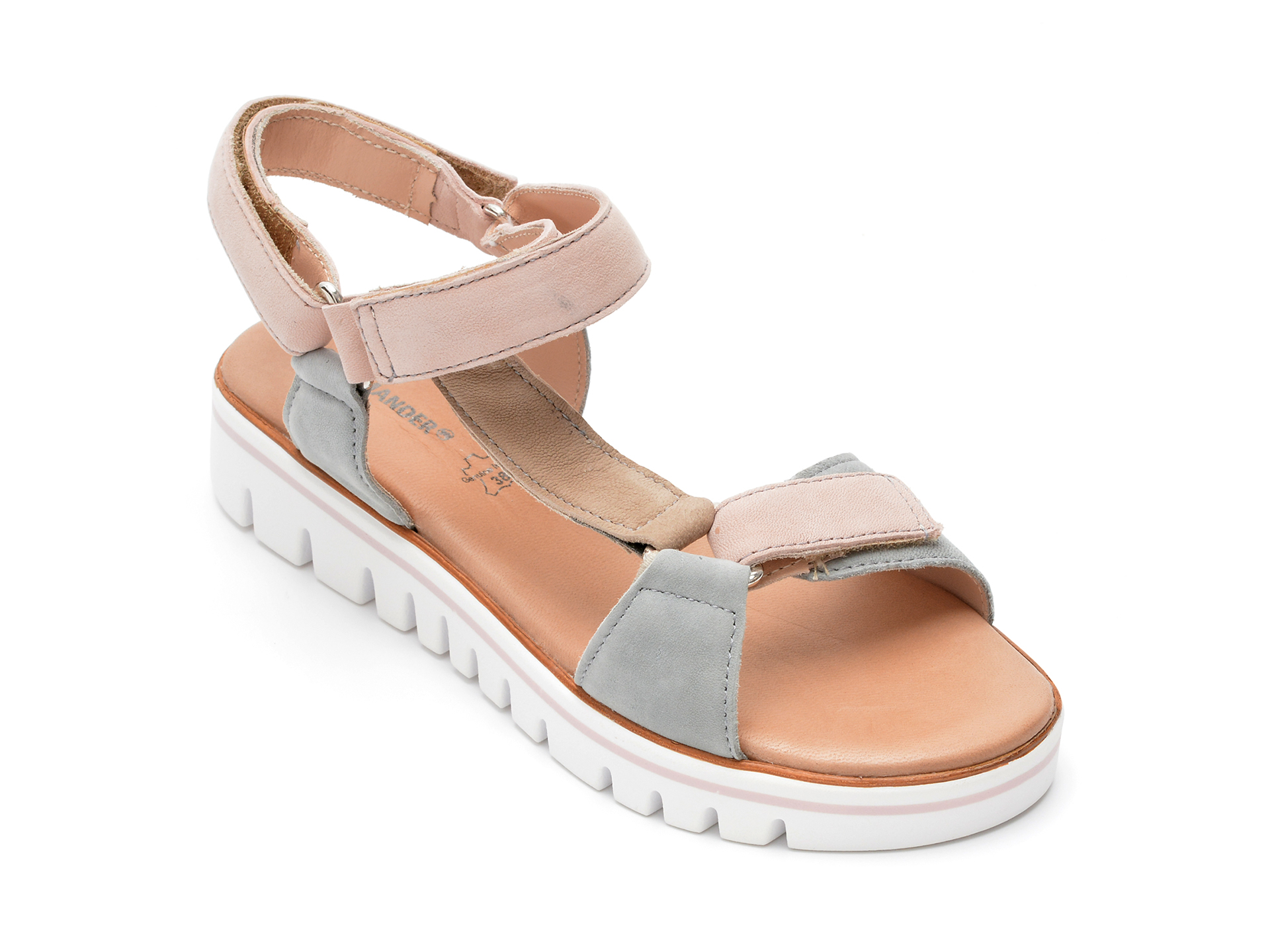 Sandale SALAMANDER nude, 32707, din nabuc 1 Sandale SALAMANDER nude