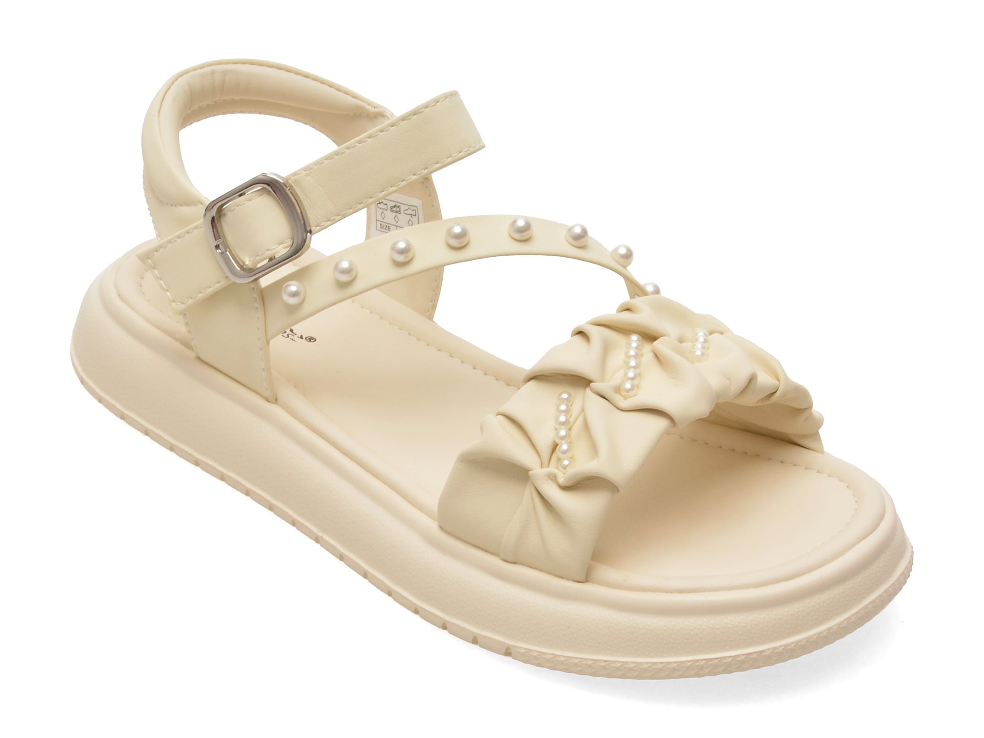 Sandale SELECTION KIDS albe, 62093, din piele ecologica 1 Sandale SELECTION KIDS albe