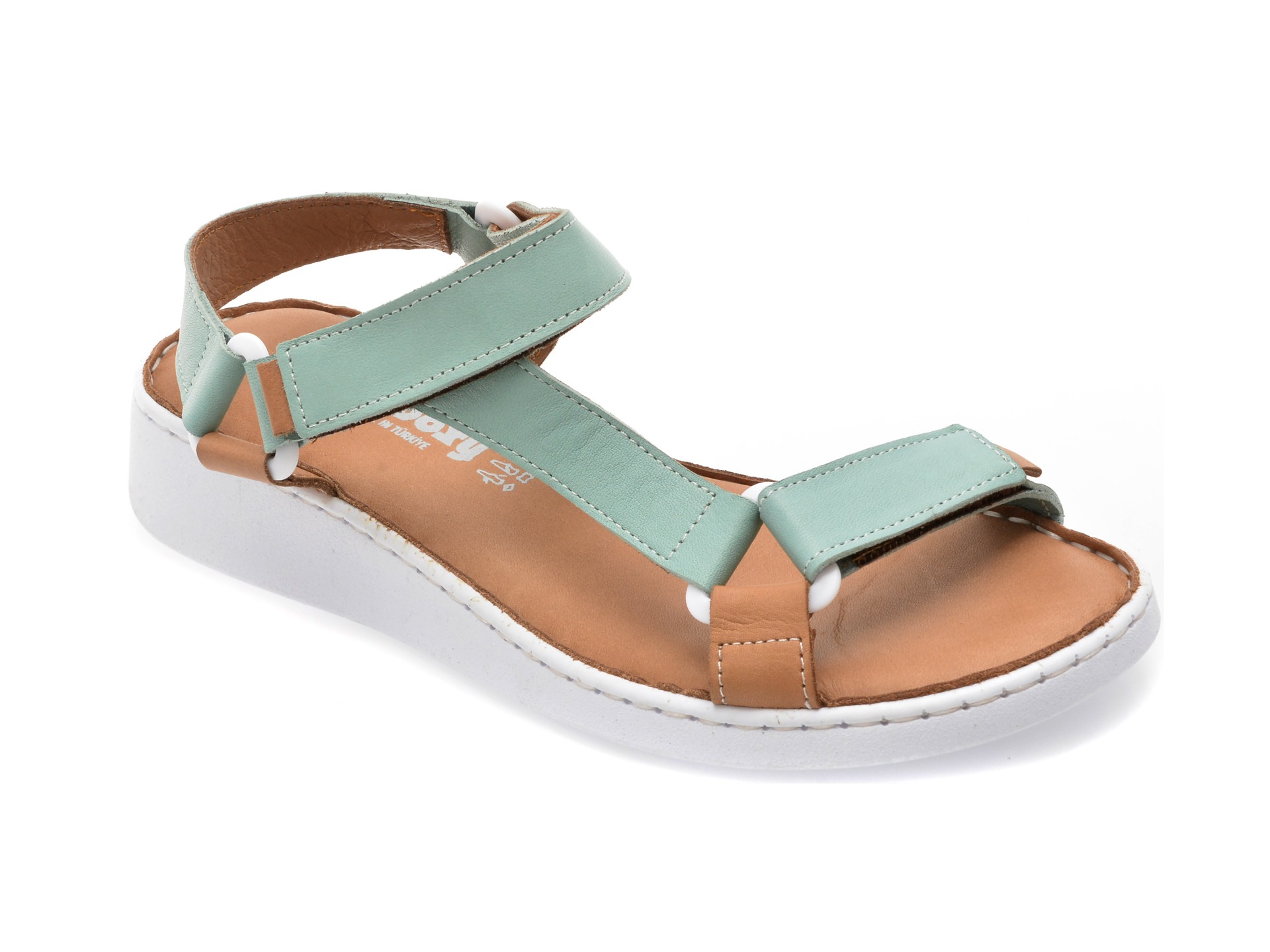 Sandale SHOOZY verzi, EV4041, din piele naturala 1 Sandale SHOOZY verzi