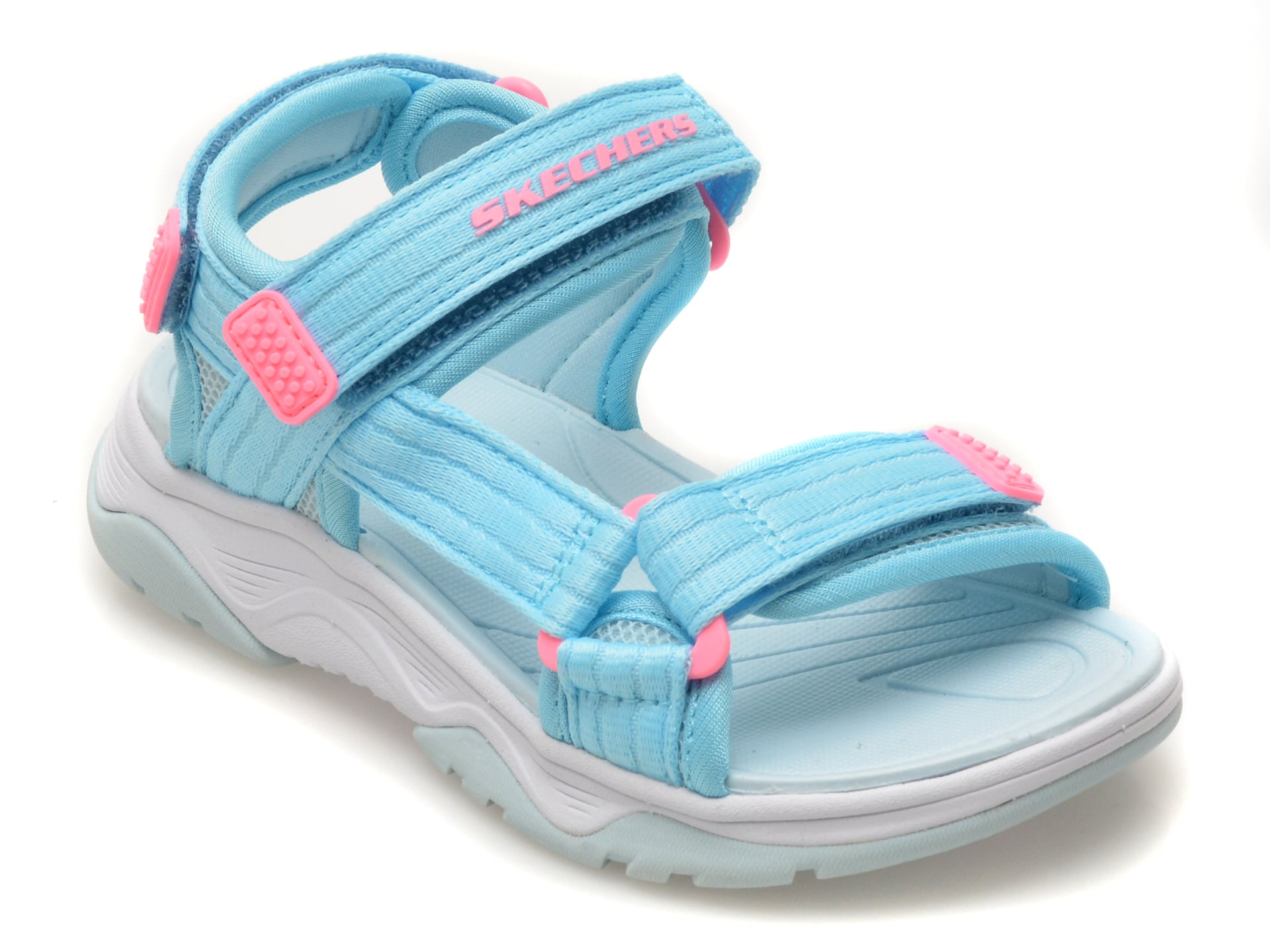 Sandale SKECHERS albastre, DESERT KISS LOW, din piele ecologica 1 Sandale SKECHERS albastre