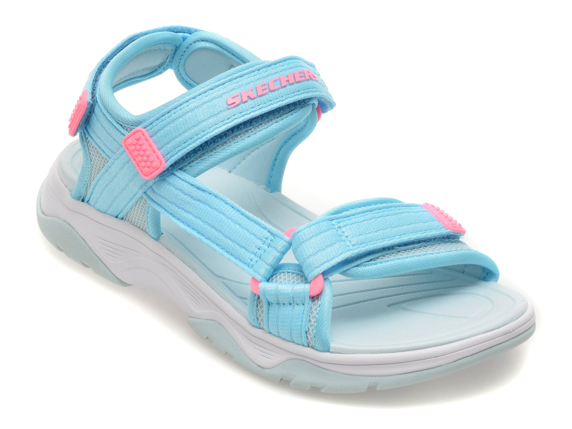 Sandale SKECHERS albastre, TREAD SEEKER, din material textil 1 Sandale SKECHERS albastre