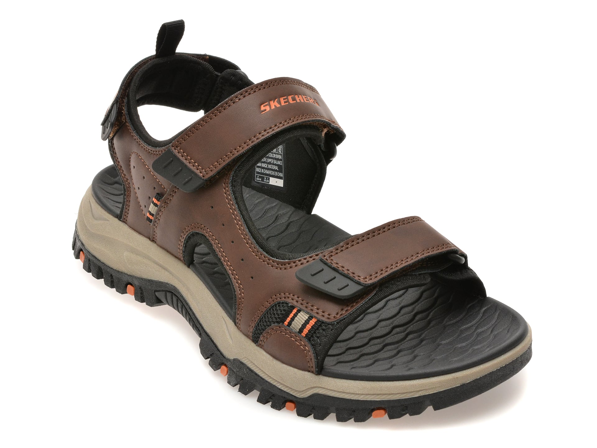 Sandale SKECHERS maro, 205139, din piele ecologica 1 Sandale SKECHERS maro