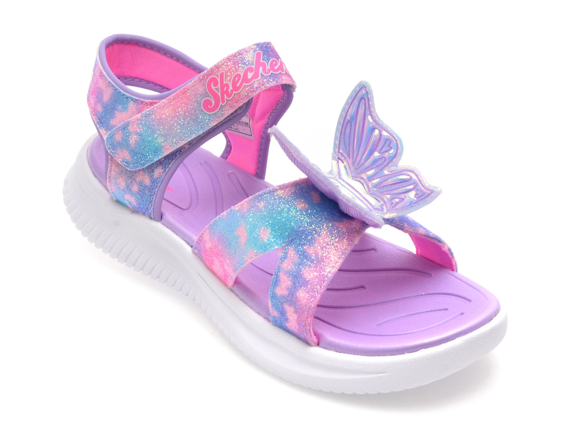 Sandale SKECHERS mov, JUMPSTERS, din piele ecologica 1 Sandale SKECHERS mov