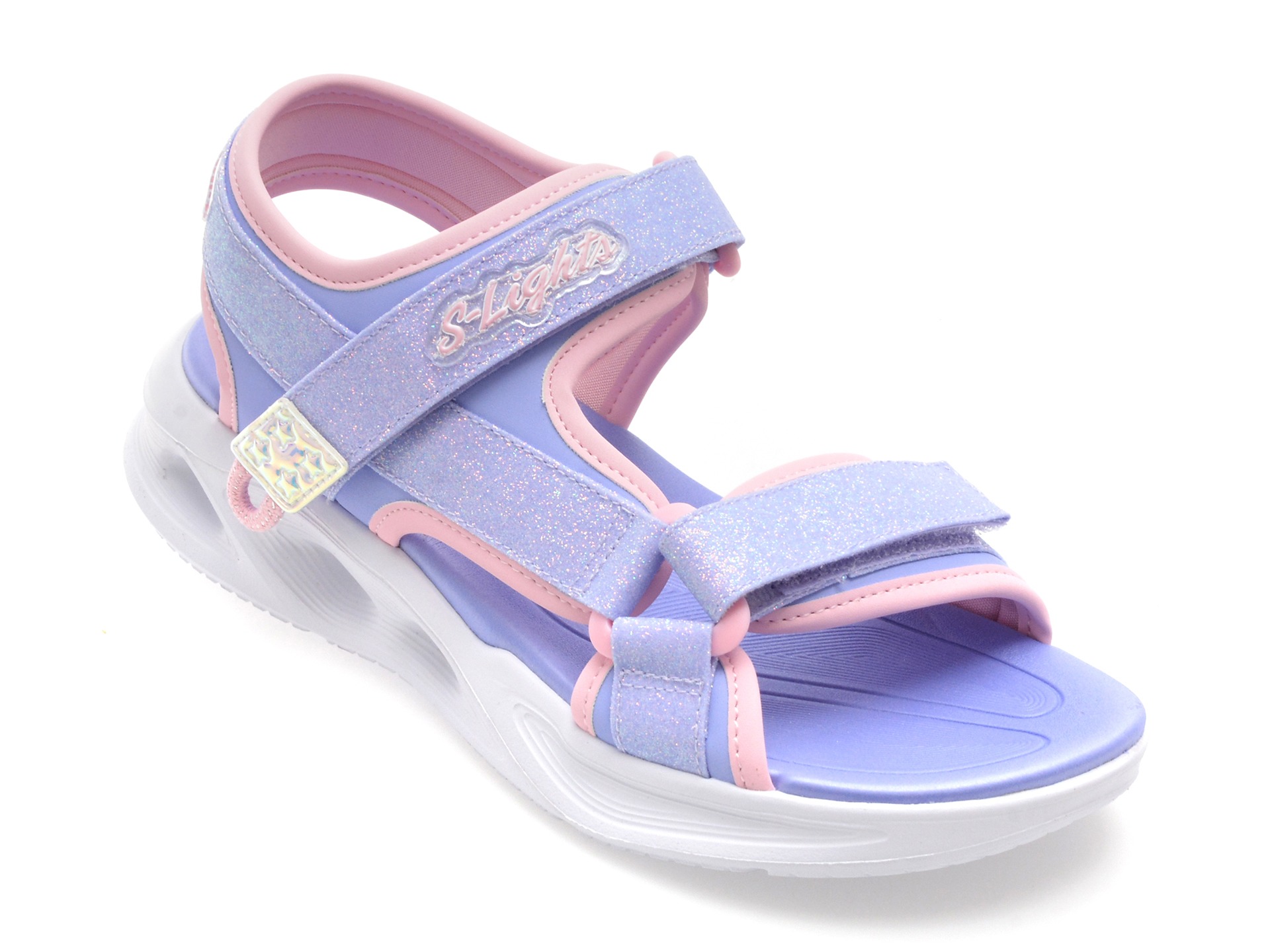 Sandale SKECHERS mov, SOLA GLOW, din piele ecologica 1 Sandale SKECHERS mov