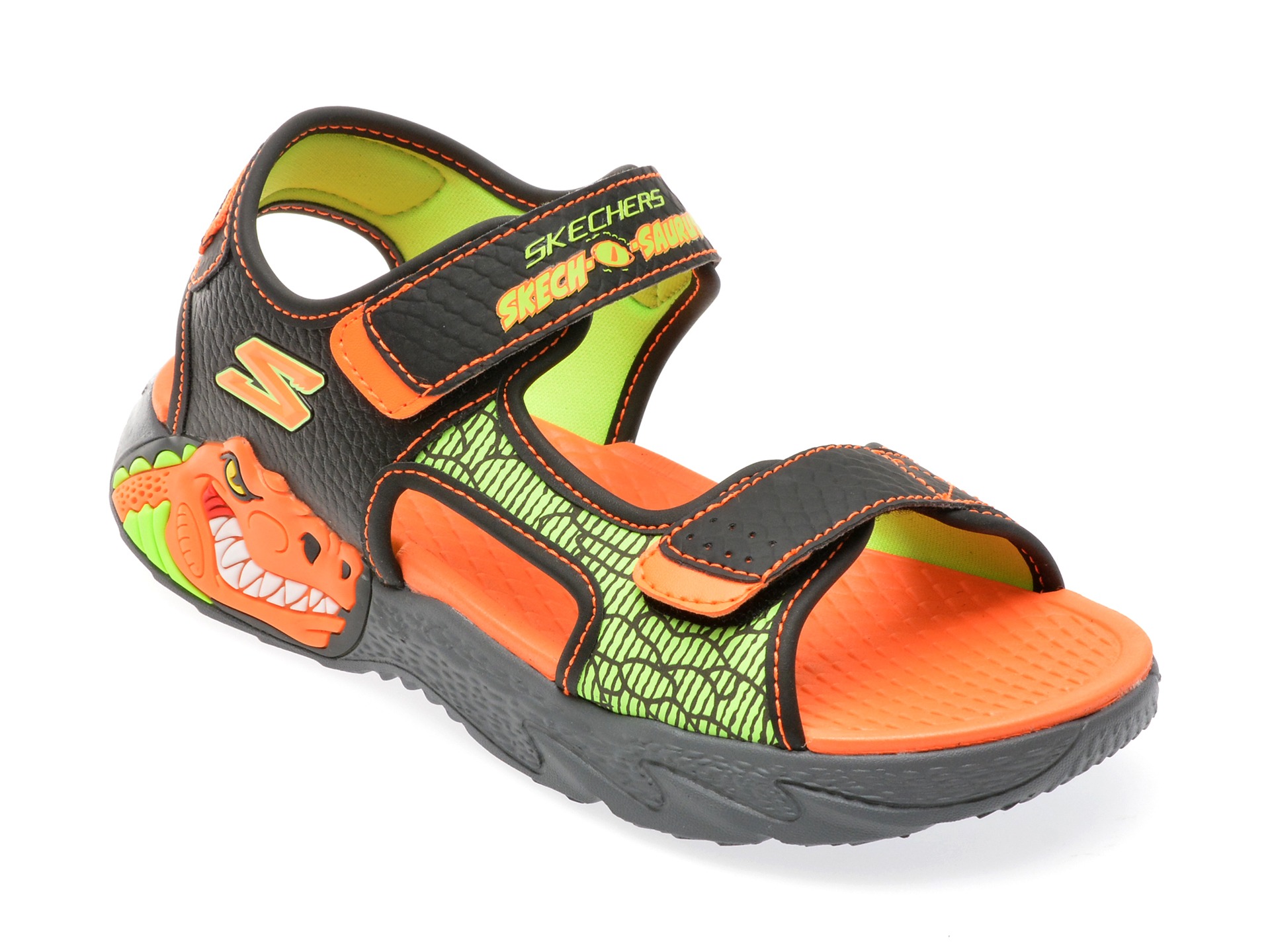 Sandale SKECHERS negre, CREATURE-SPLASH, din piele ecologica 1 Sandale SKECHERS negre