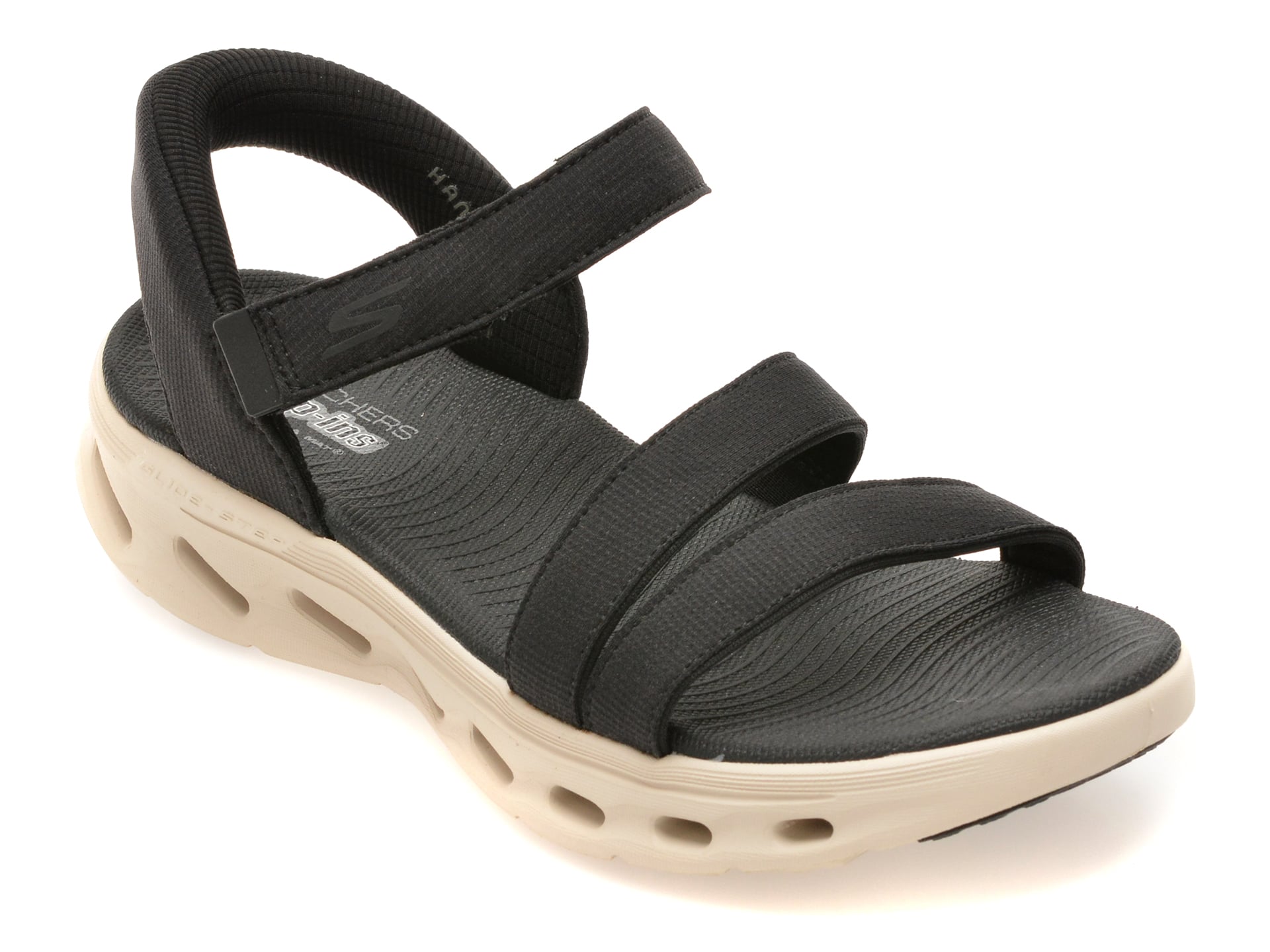 Sandale SKECHERS negre, GO WALK GLIDE-STEP 2.0, din material textil 1 Sandale SKECHERS negre