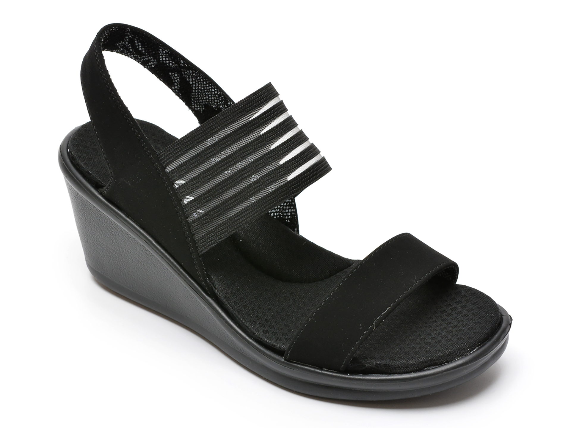 Sandale SKECHERS negre, RUMBLERS, din piele ecologica 1 Sandale SKECHERS negre