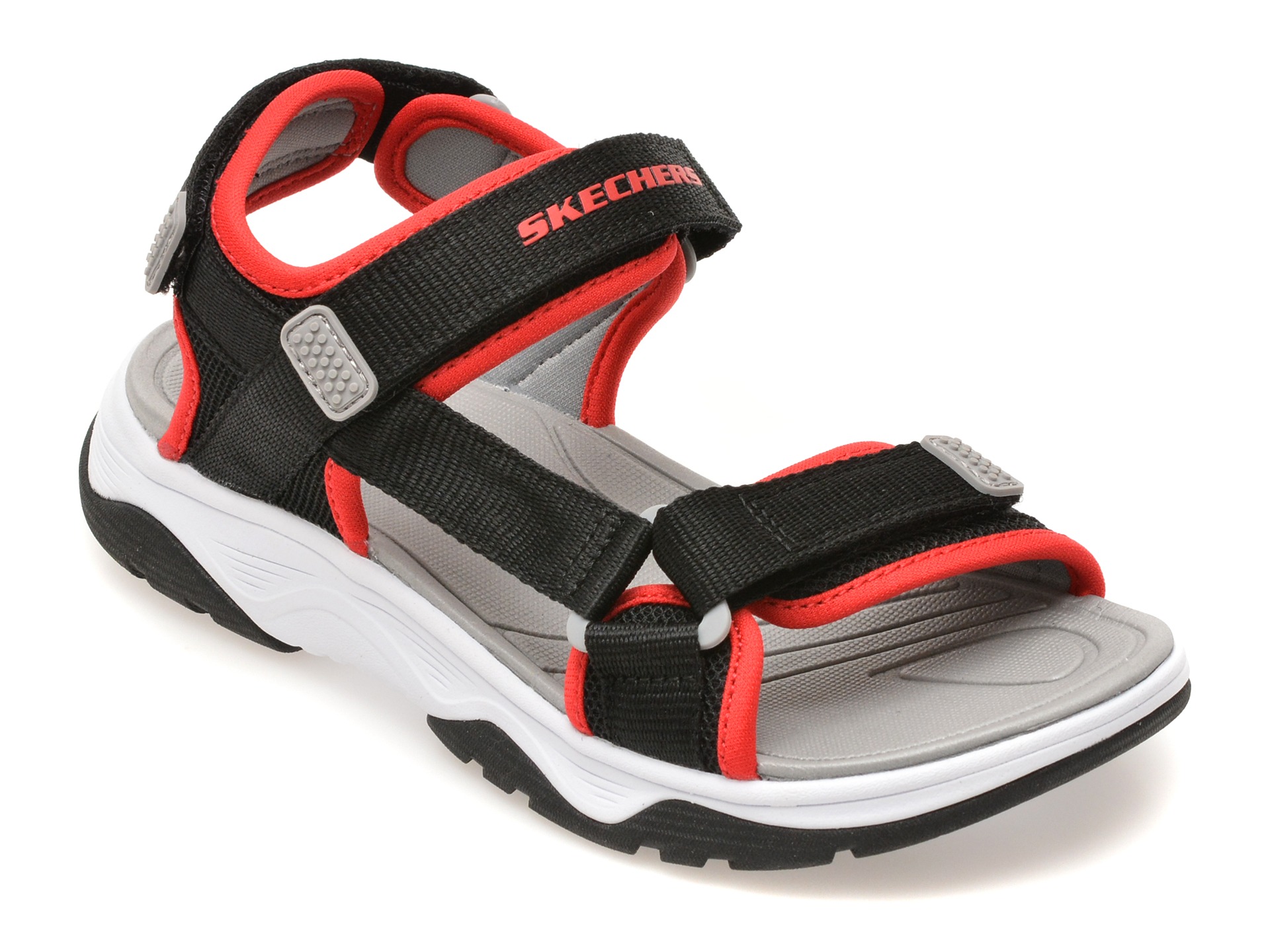 Sandale SKECHERS negre, TREAD SEEKER, din material textil 1 Sandale SKECHERS negre