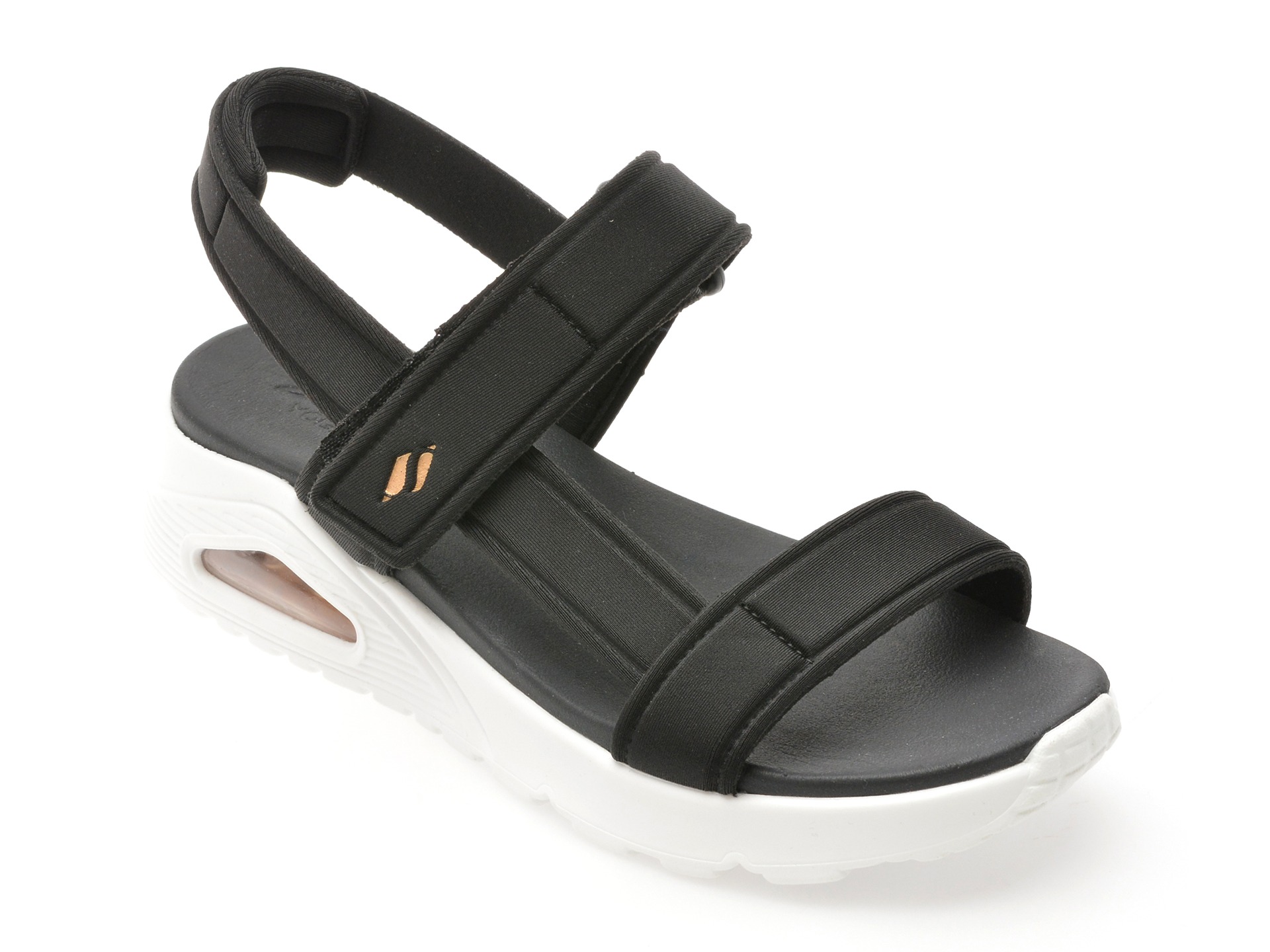 Sandale SKECHERS negre, UNO, din piele ecologica 1 Sandale SKECHERS negre