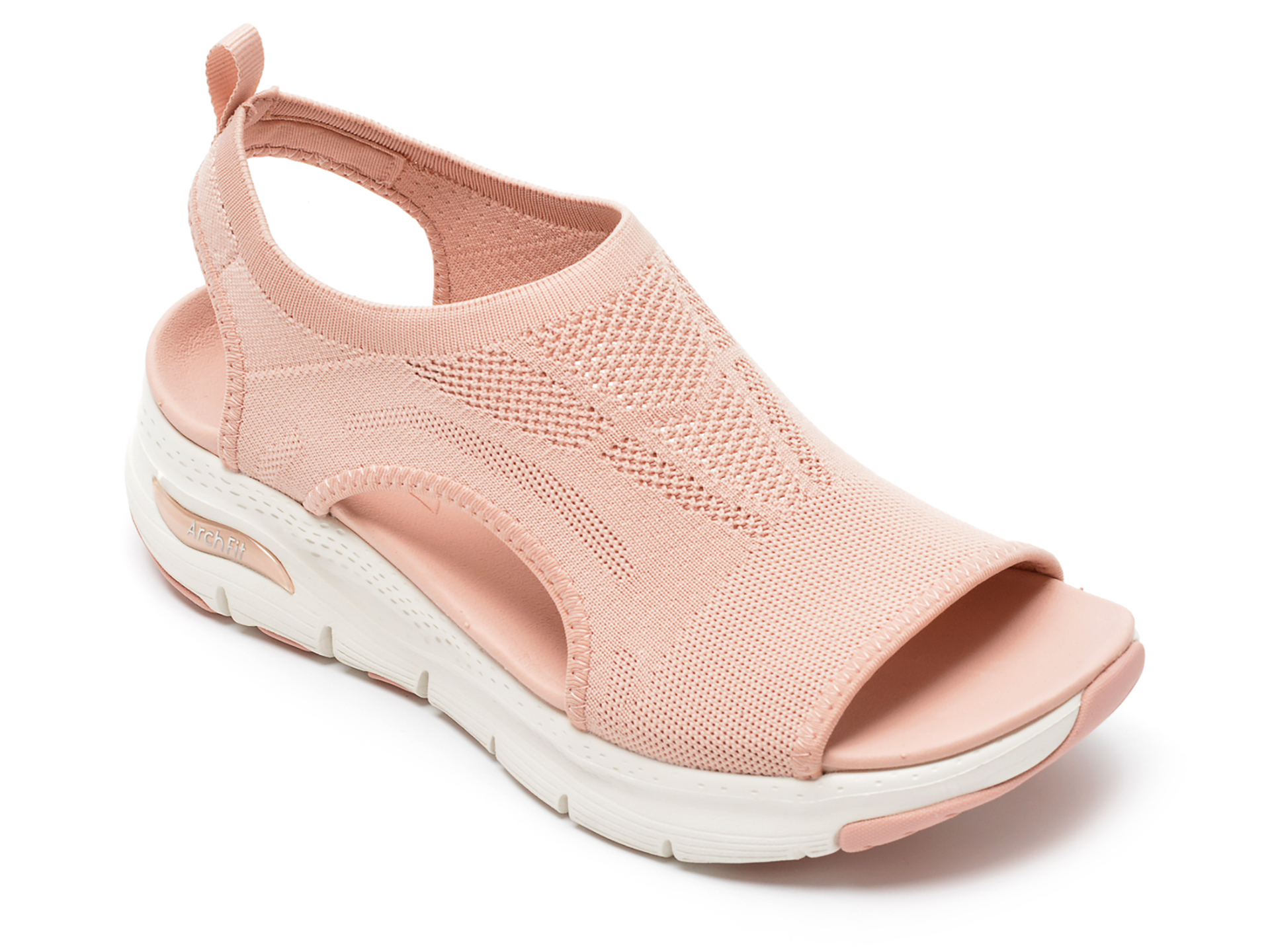 Sandale SKECHERS roz, ARCH FIT, din material textil 1 Sandale SKECHERS roz