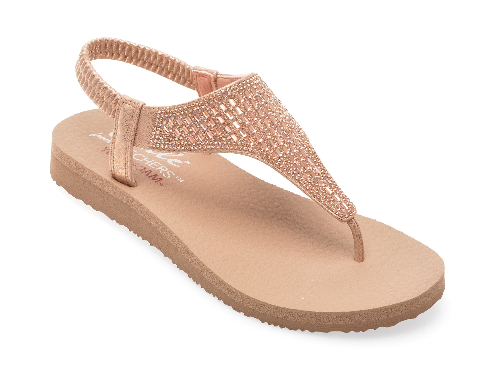 Sandale SKECHERS roz, MEDITATION, din piele ecologica 1 Sandale SKECHERS roz