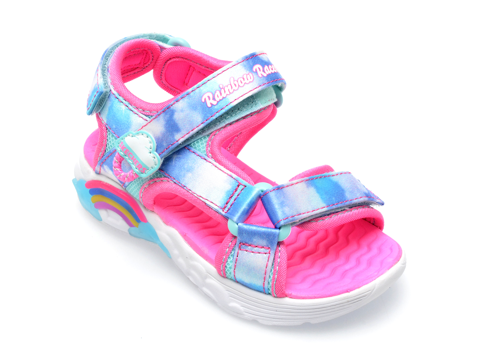 Sandale SKECHERS roz, RAINBOW RACER SANDALS, din material textil 1 Sandale SKECHERS roz