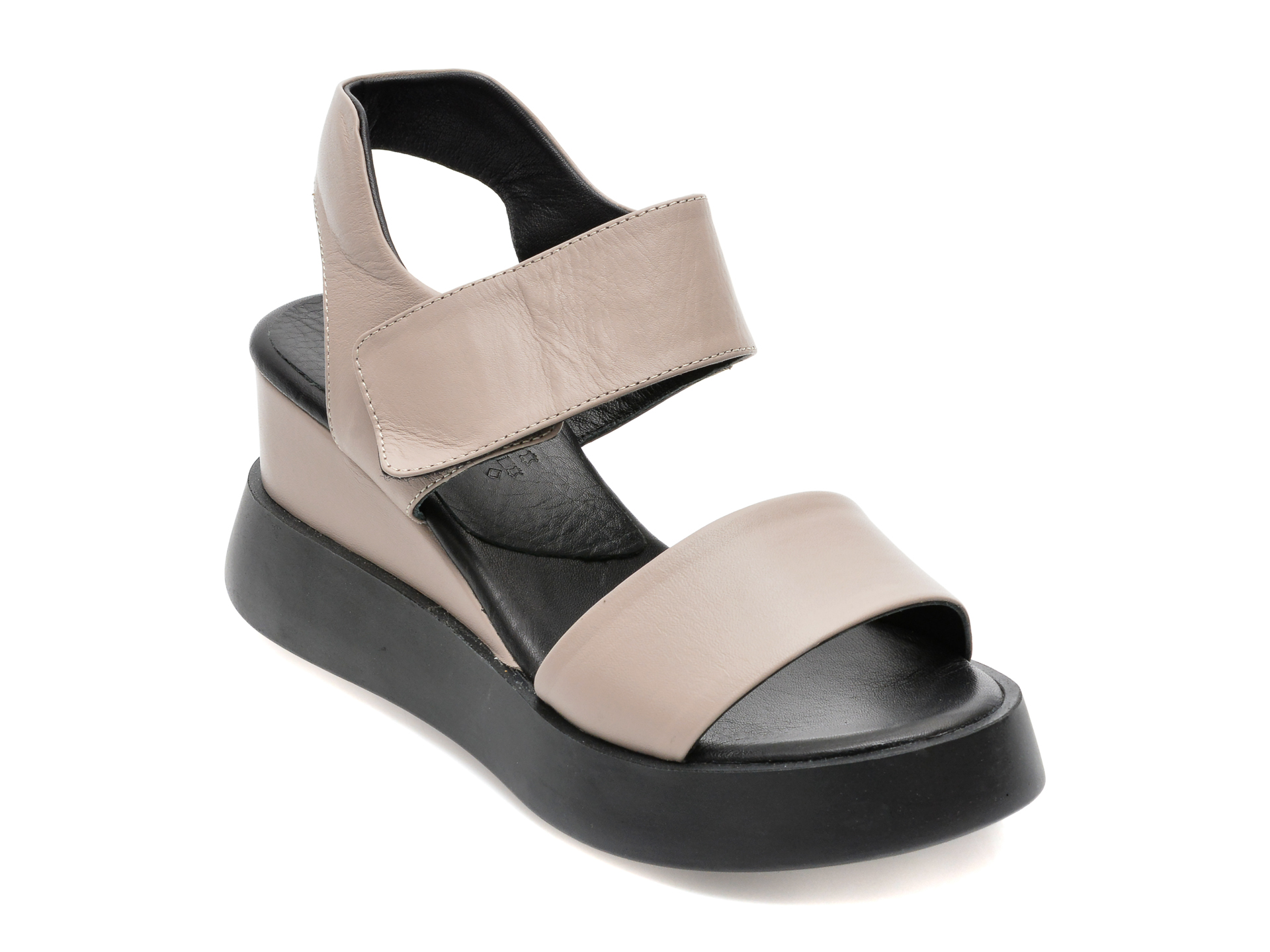 Sandale SPRINGER gri, 3002, din piele naturala 1 Sandale SPRINGER gri