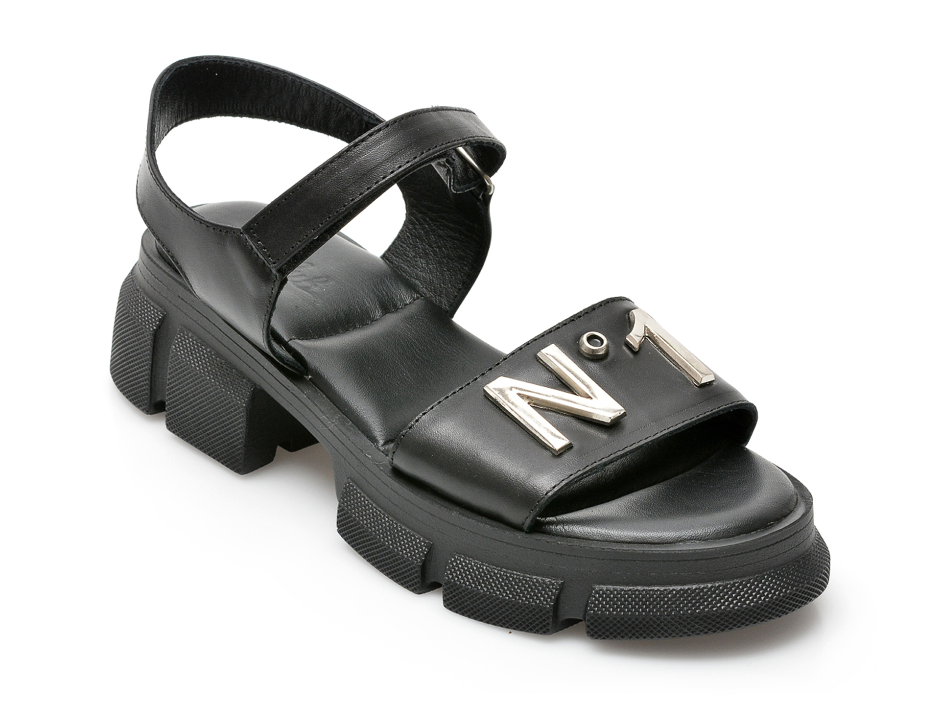 Sandale SSCLUB negre, 21514, din piele naturala 1 Sandale SSCLUB negre