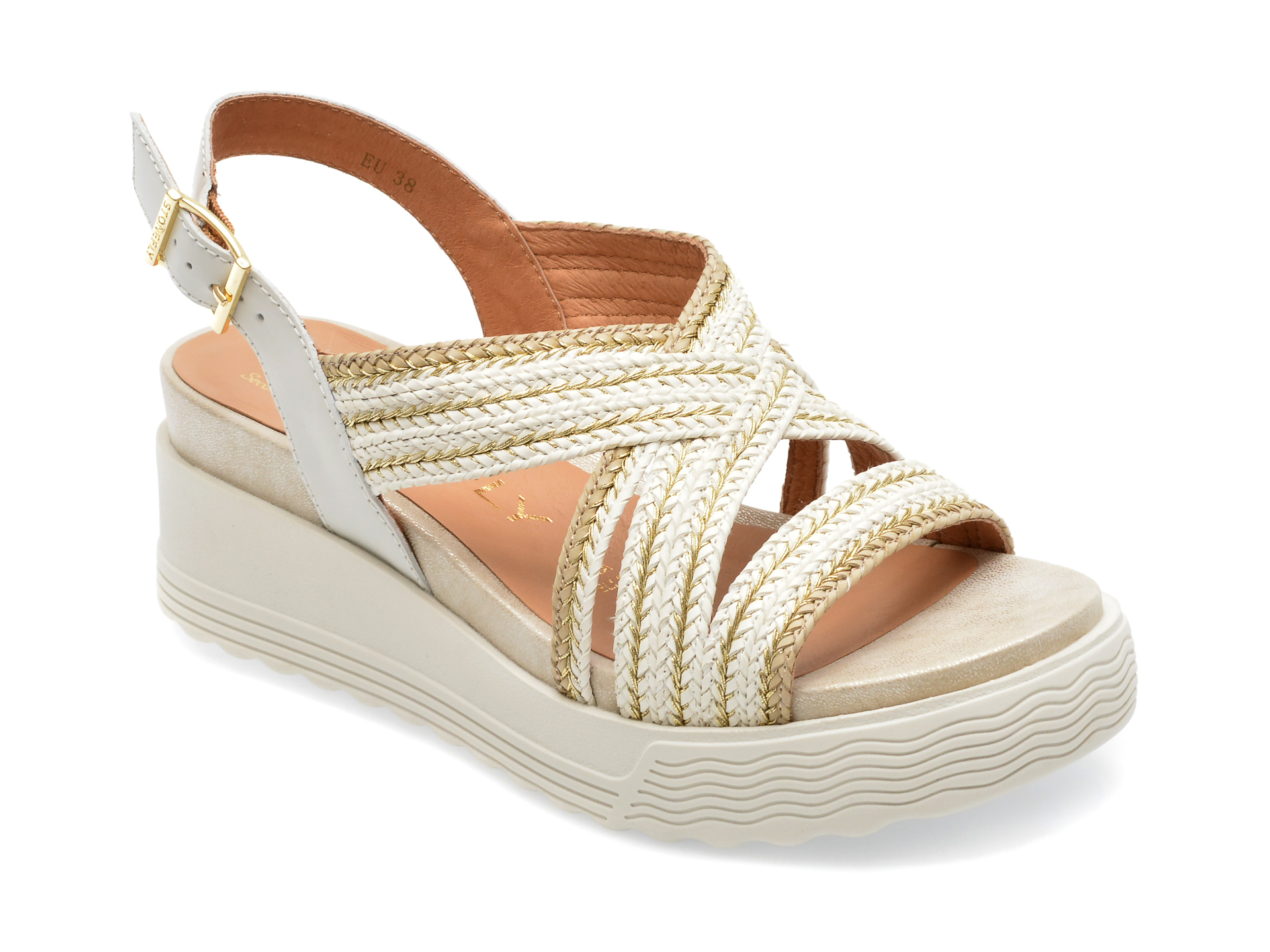 Sandale STONEFLY albe, PARKY17, din piele naturala 1 Sandale STONEFLY albe